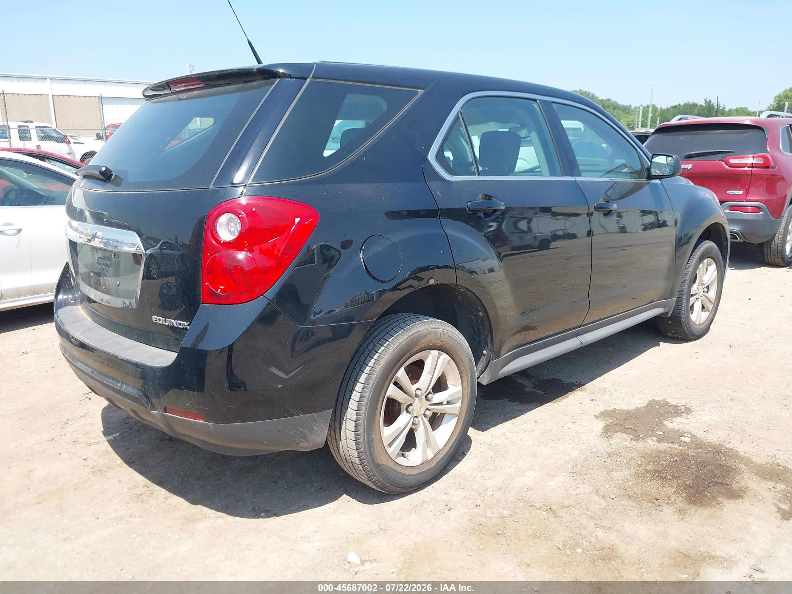 2012 Chevrolet Equinox Ls Black vin: 2GNALBEK8C1142484