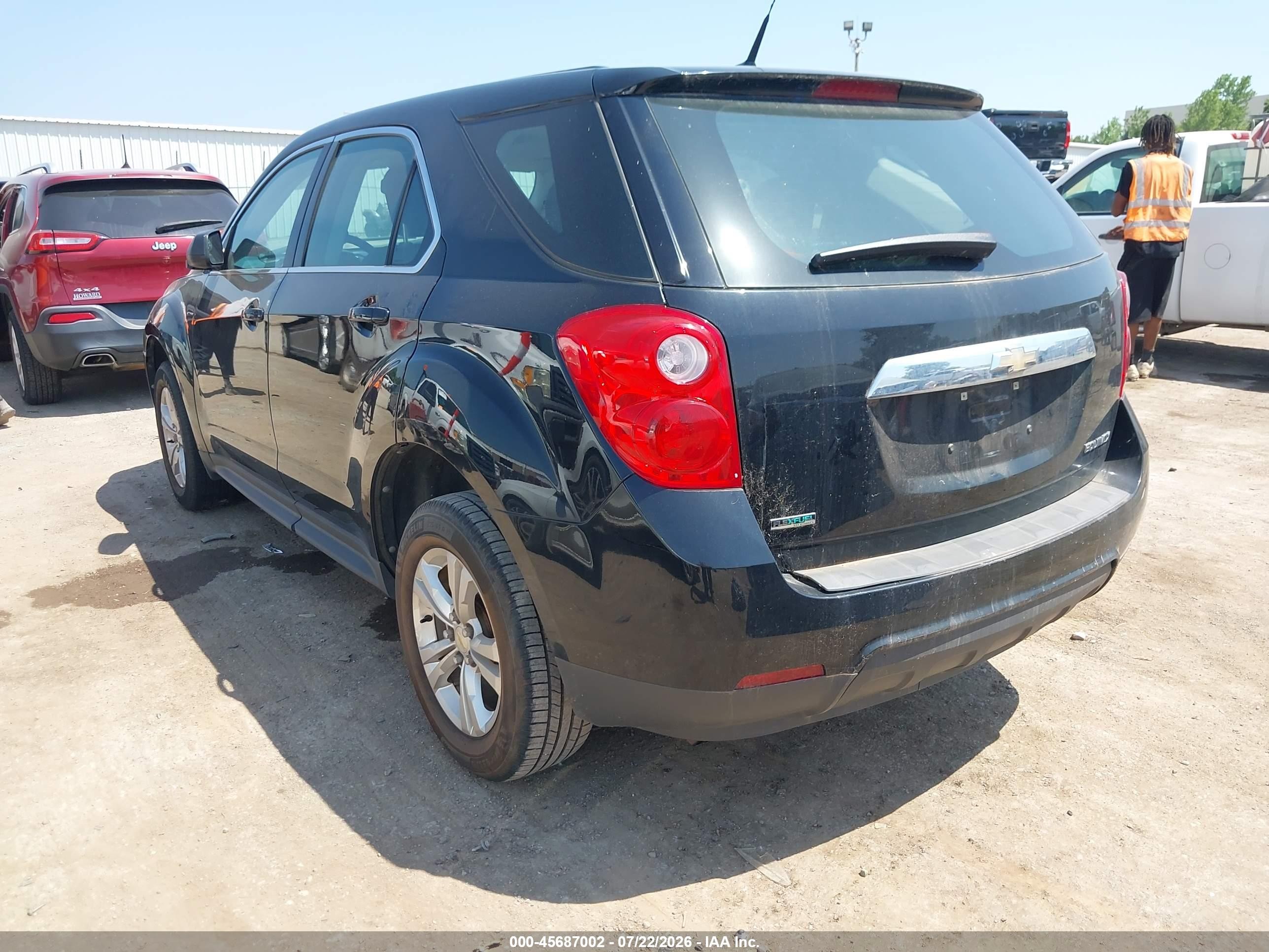 2012 Chevrolet Equinox Ls Black vin: 2GNALBEK8C1142484