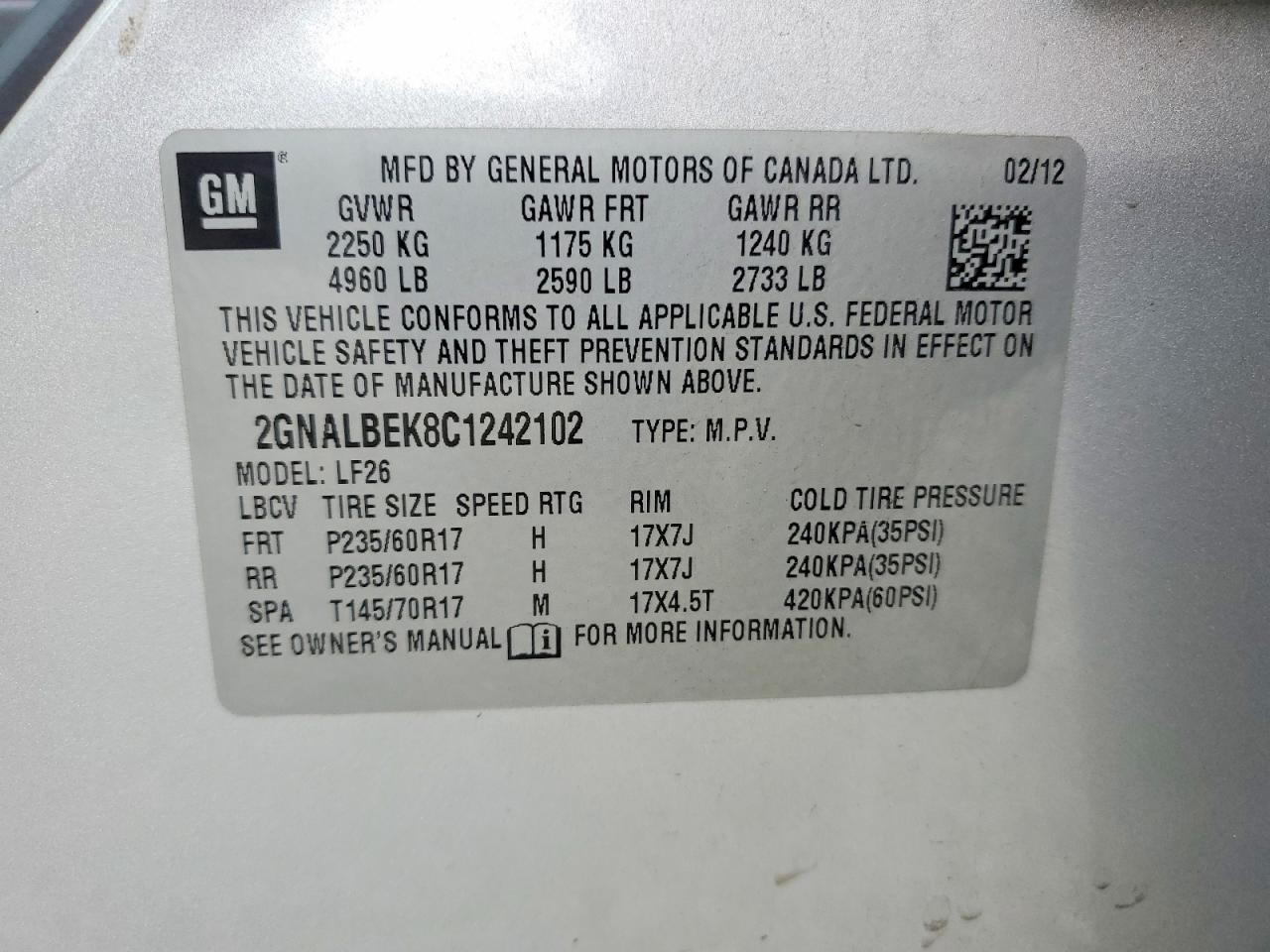 2012 Chevrolet Equinox Ls Silver vin: 2GNALBEK8C1242102