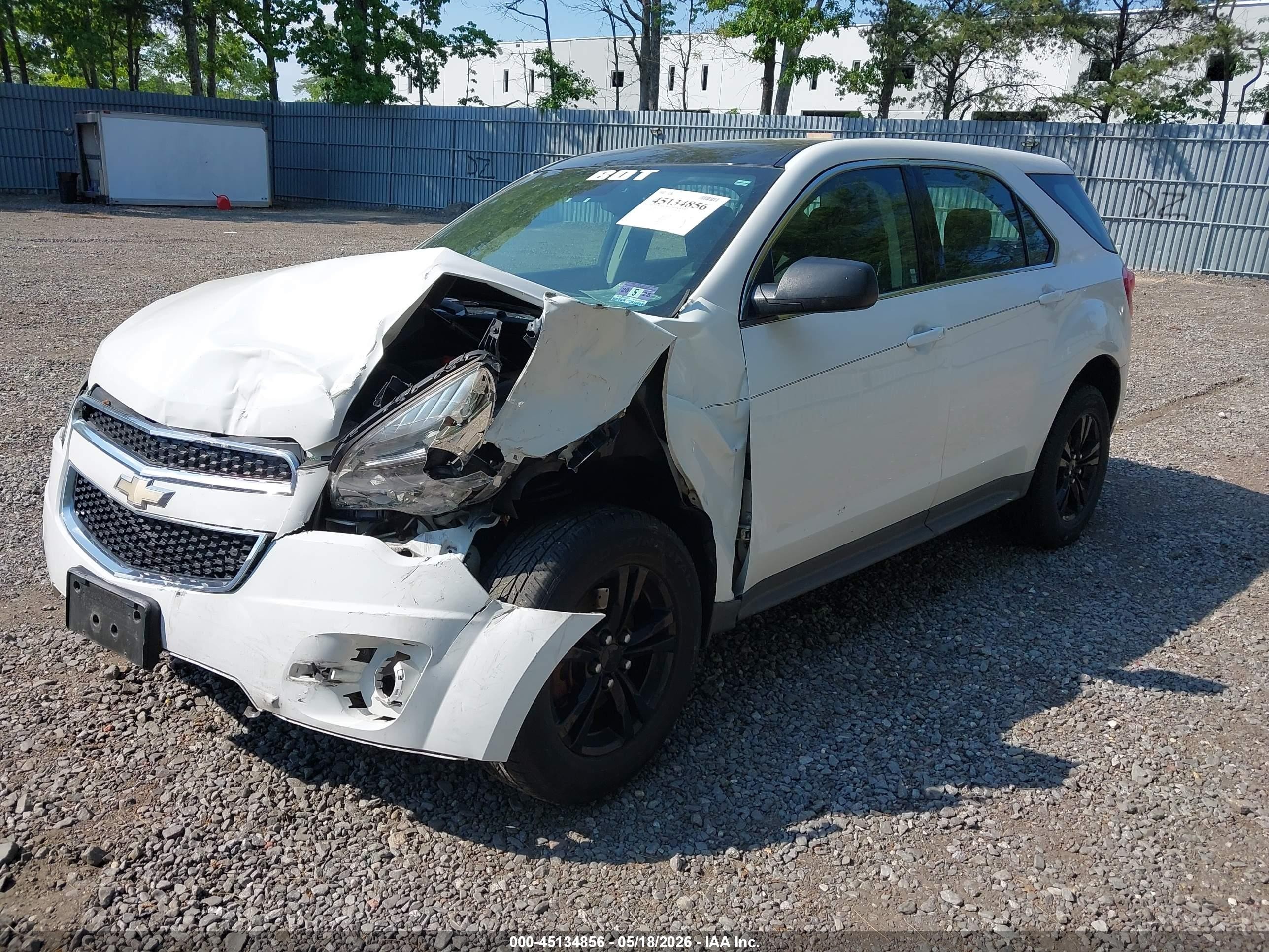 2013 Chevrolet Equinox Ls White vin: 2GNALBEK8D6336761