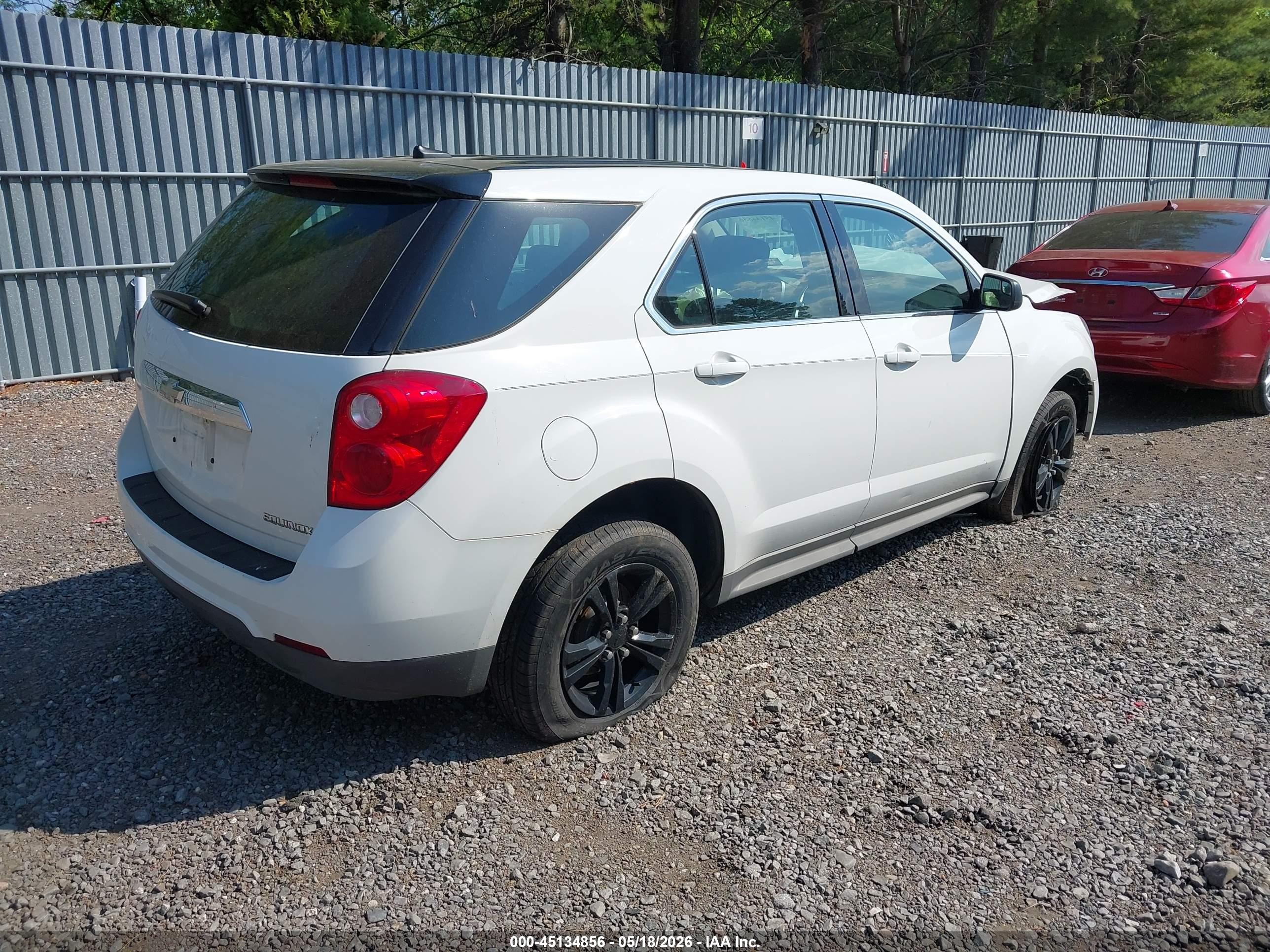 2013 Chevrolet Equinox Ls White vin: 2GNALBEK8D6336761