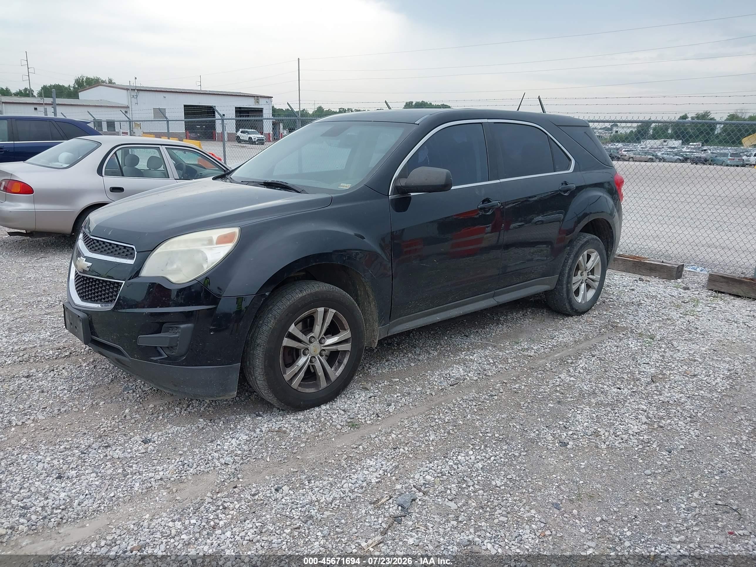 2013 Chevrolet Equinox Ls Black vin: 2GNALBEK8D6337103