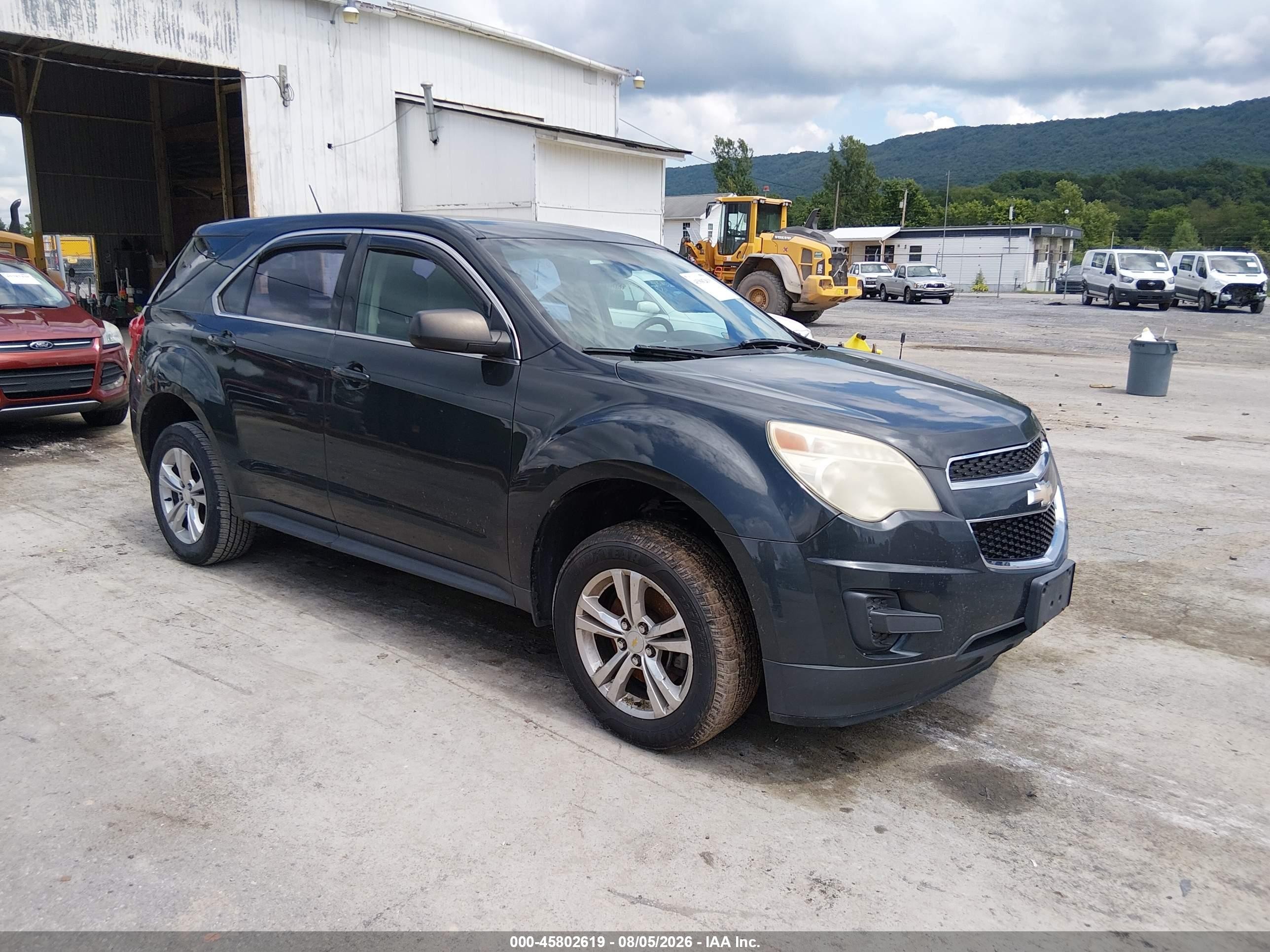 2013 Chevrolet Equinox Ls Black vin: 2GNALBEK8D6345606