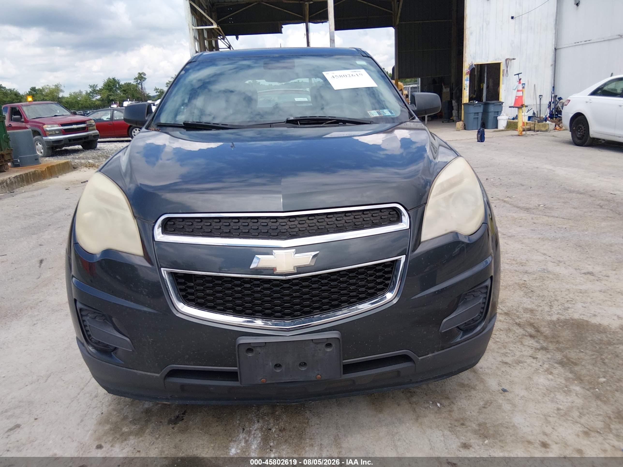 2013 Chevrolet Equinox Ls Black vin: 2GNALBEK8D6345606