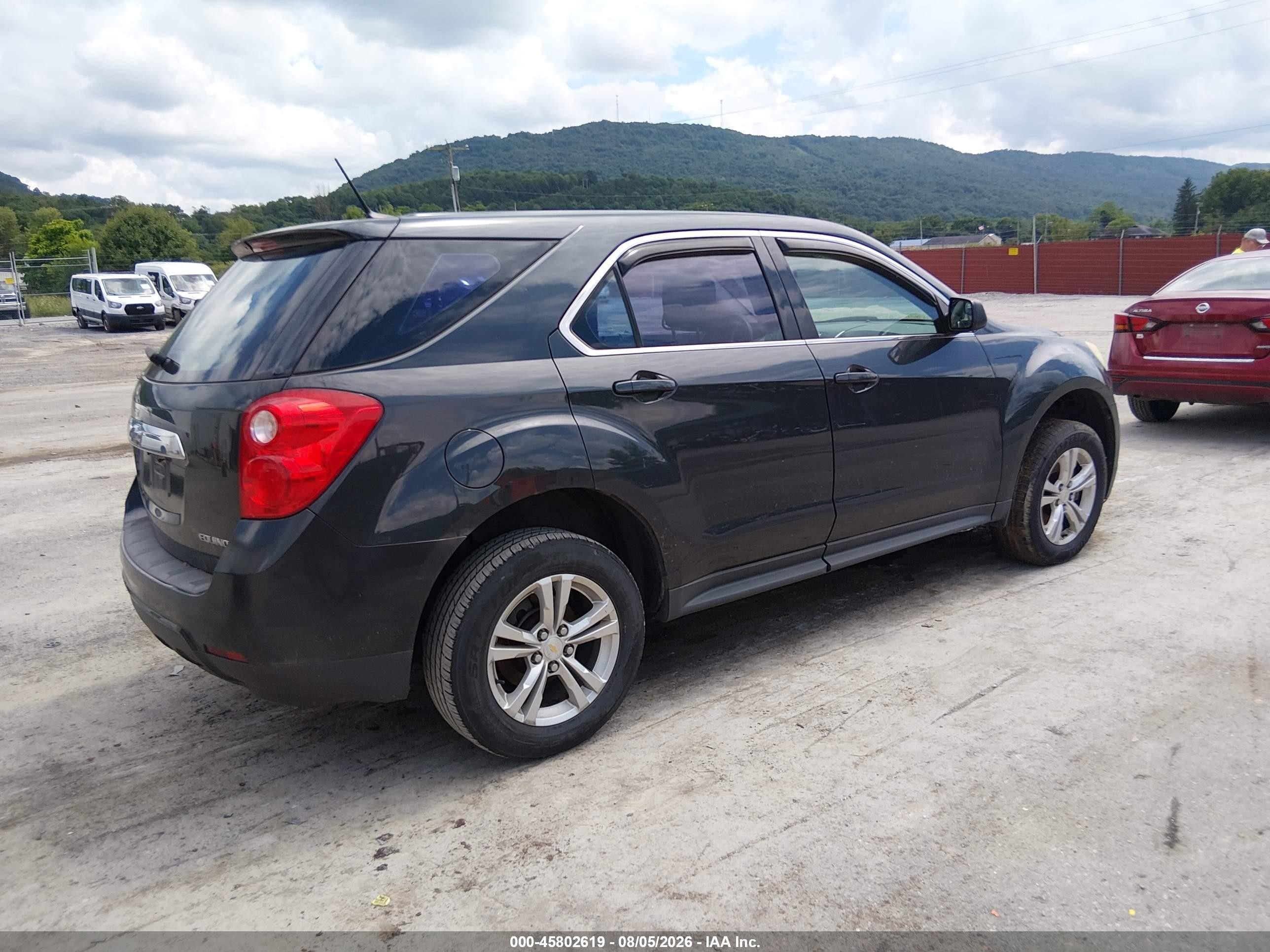 2013 Chevrolet Equinox Ls Black vin: 2GNALBEK8D6345606