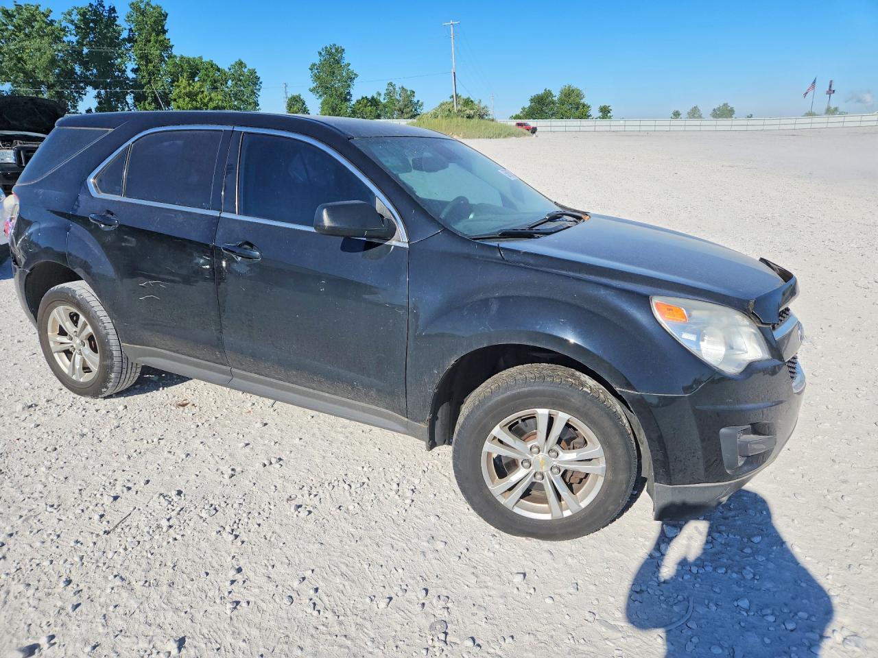 2013 Chevrolet Equinox Ls Black vin: 2GNALBEK8D6365080