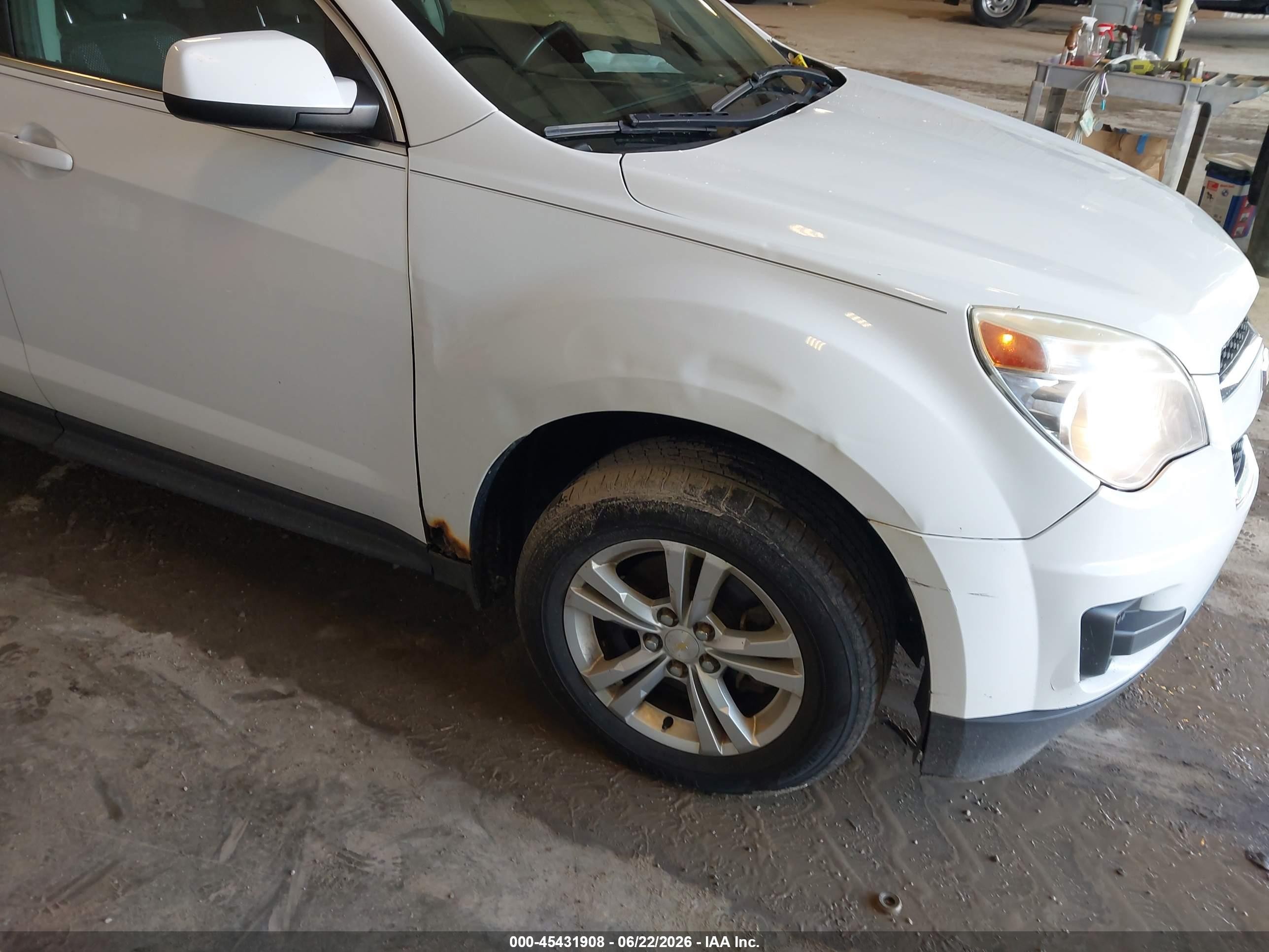 2014 Chevrolet Equinox Lt White vin: 2GNALBEK8E1117023