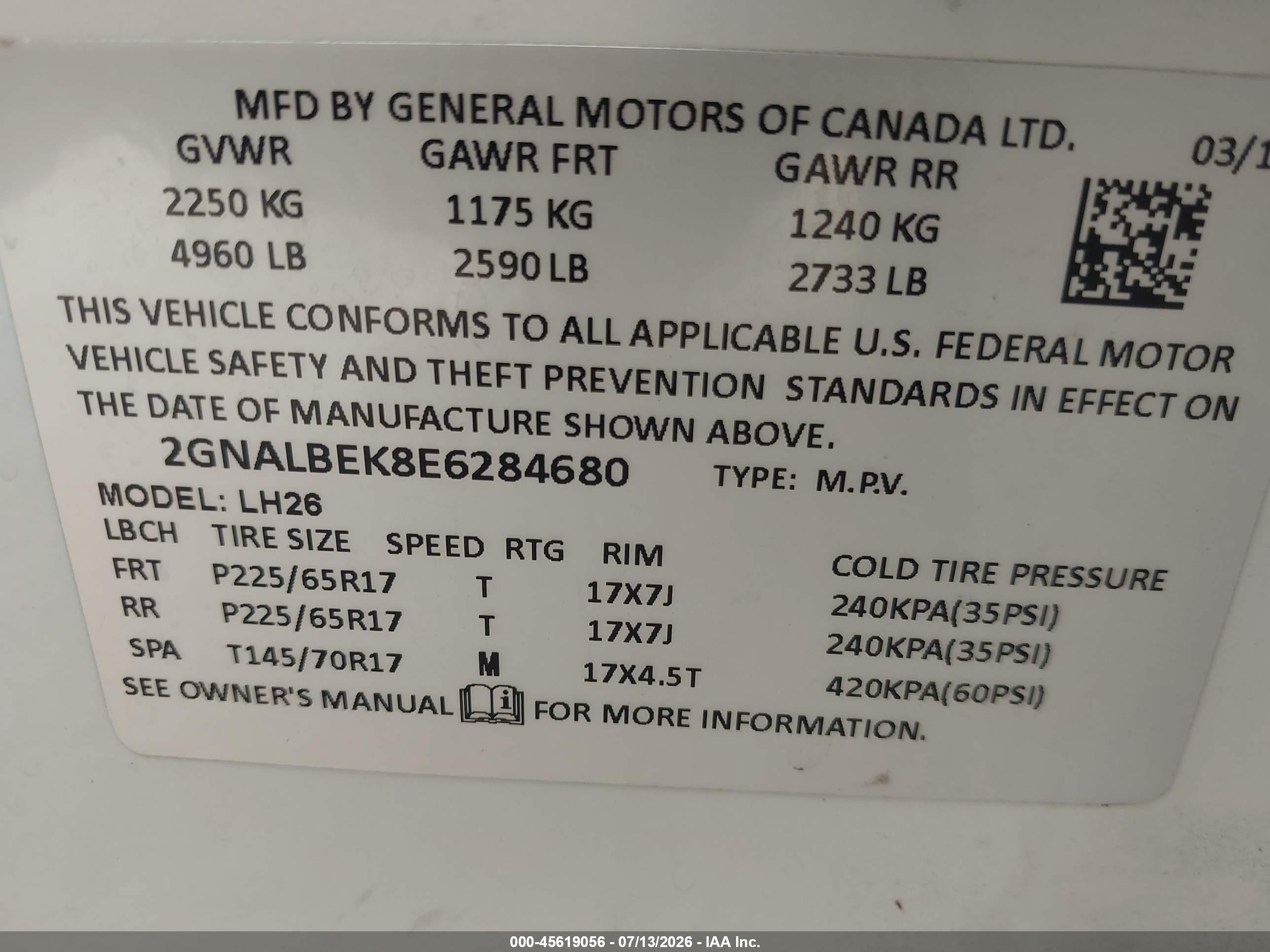 2014 Chevrolet Equinox Lt Белый vin: 2GNALBEK8E6284680