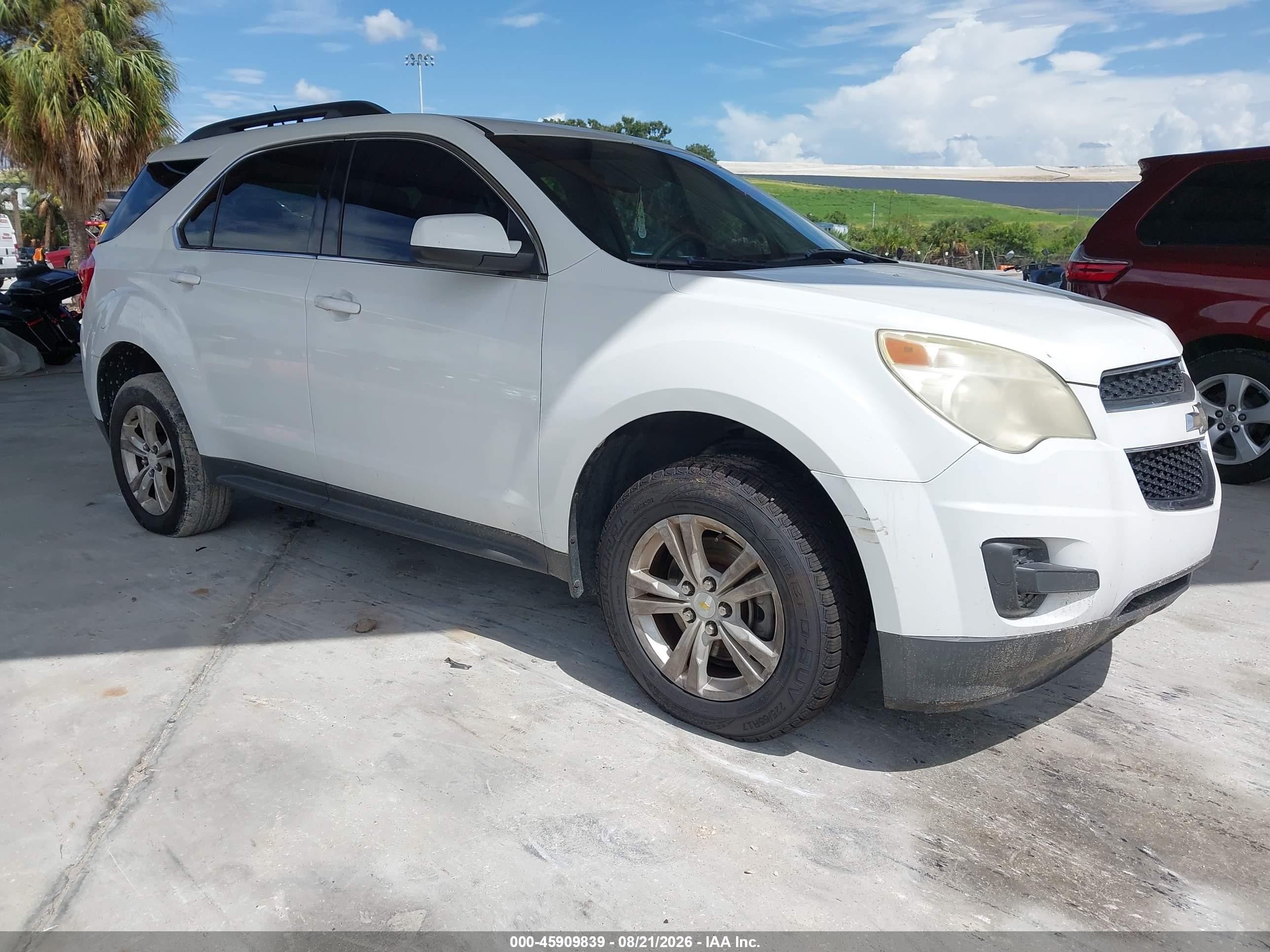 2015 Chevrolet Equinox Lt White vin: 2GNALBEK8F6196410