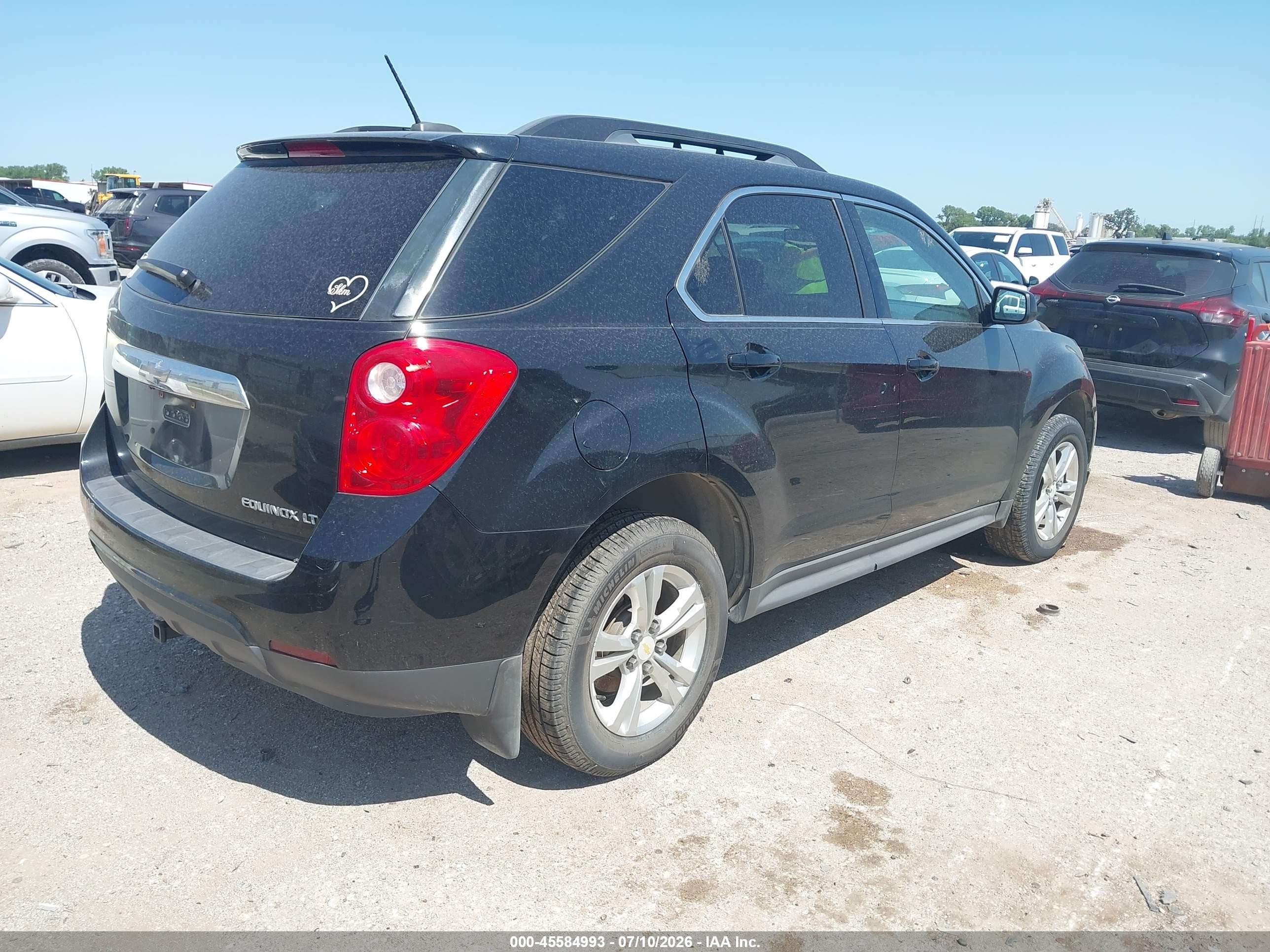 2015 Chevrolet Equinox Lt Black vin: 2GNALBEK8F6262714
