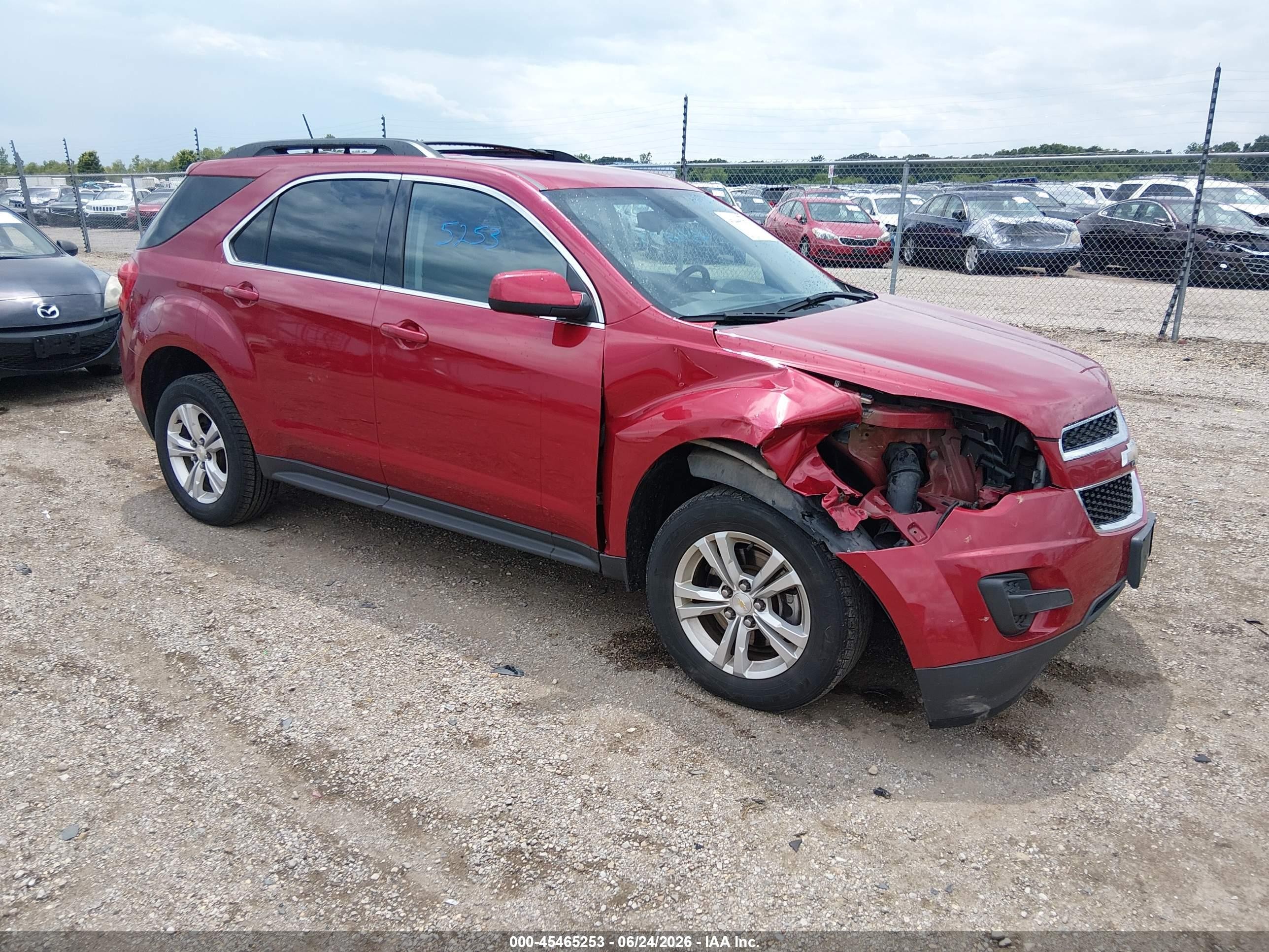 2015 Chevrolet Equinox Lt Red vin: 2GNALBEK8F6414703