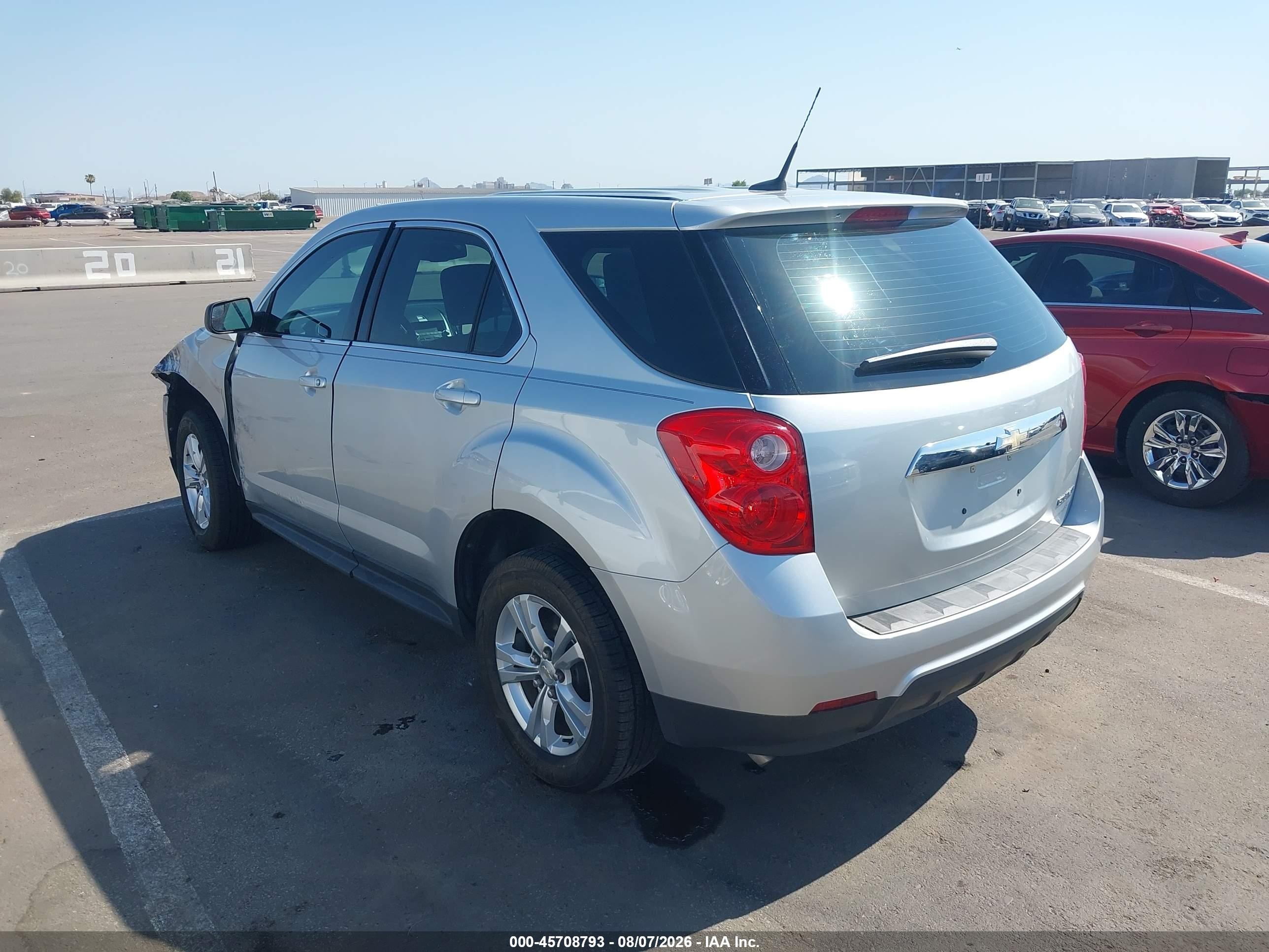 2012 Chevrolet Equinox Ls Silver vin: 2GNALBEK9C1118663