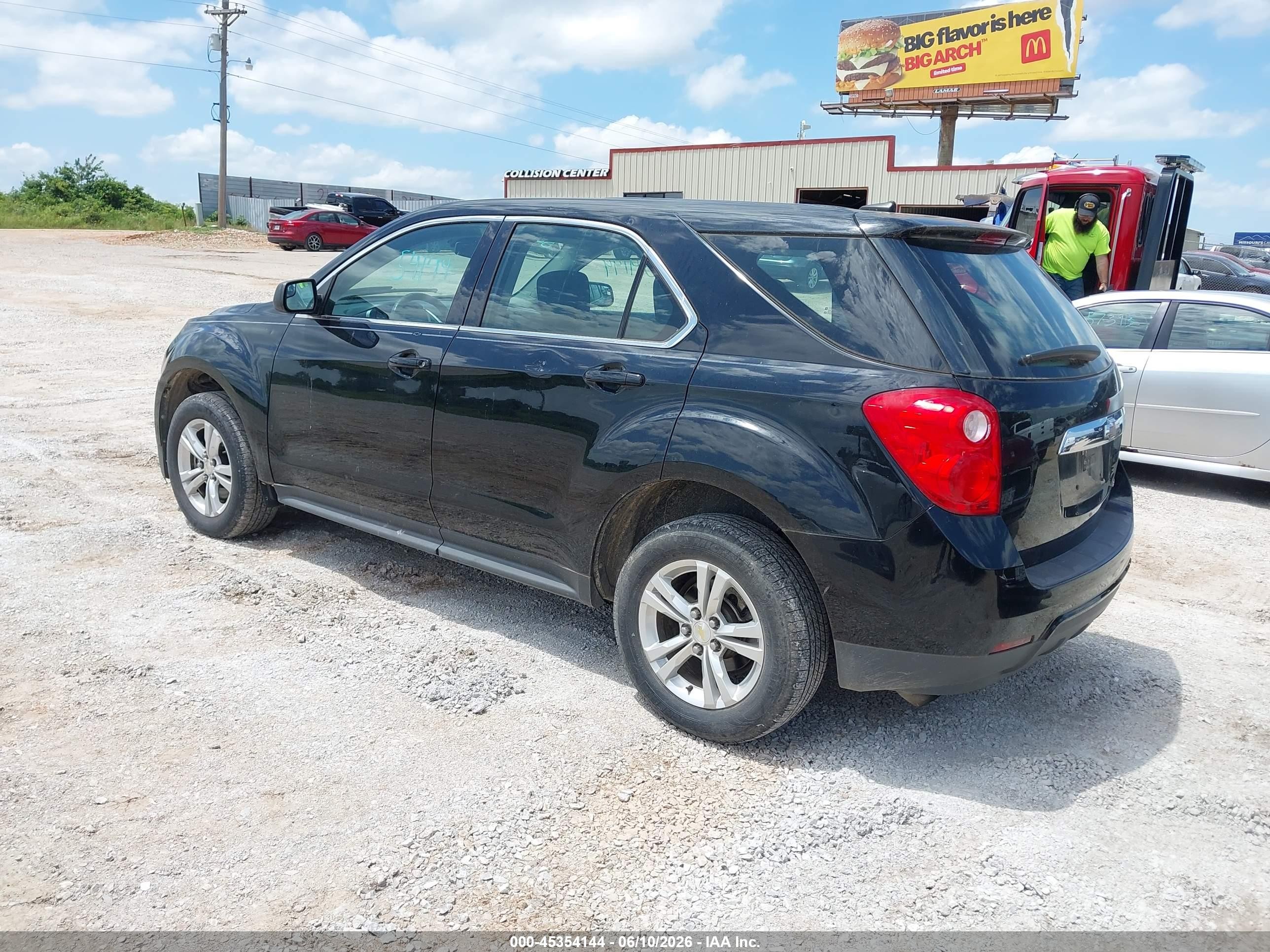 2012 Chevrolet Equinox Ls Black vin: 2GNALBEK9C6298701
