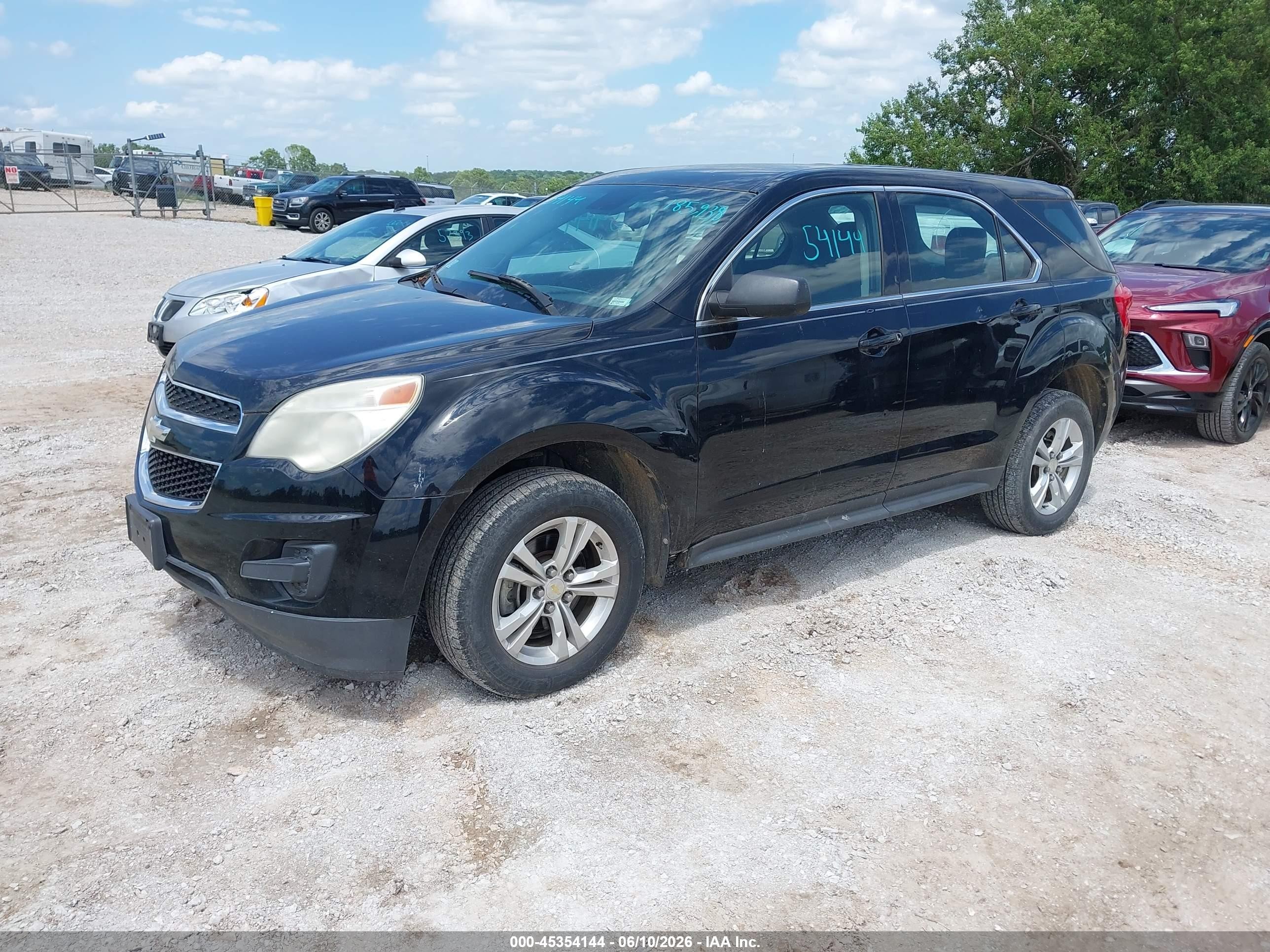 2012 Chevrolet Equinox Ls Black vin: 2GNALBEK9C6298701