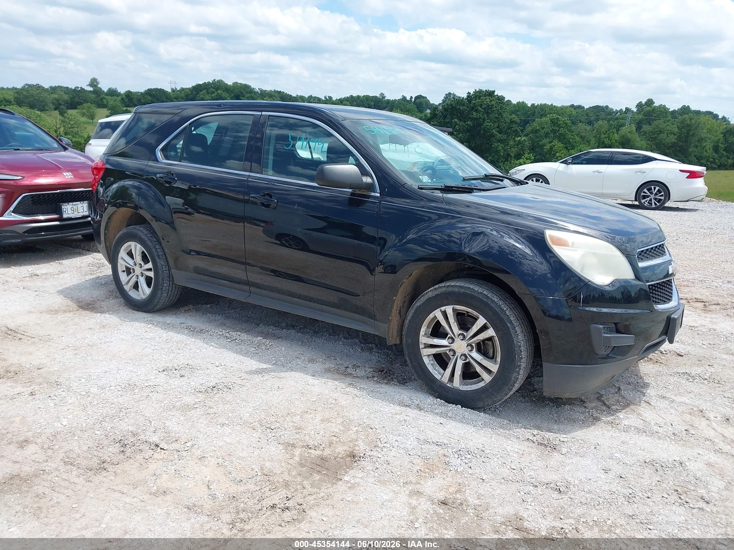 2012 Chevrolet Equinox Ls Black vin: 2GNALBEK9C6298701