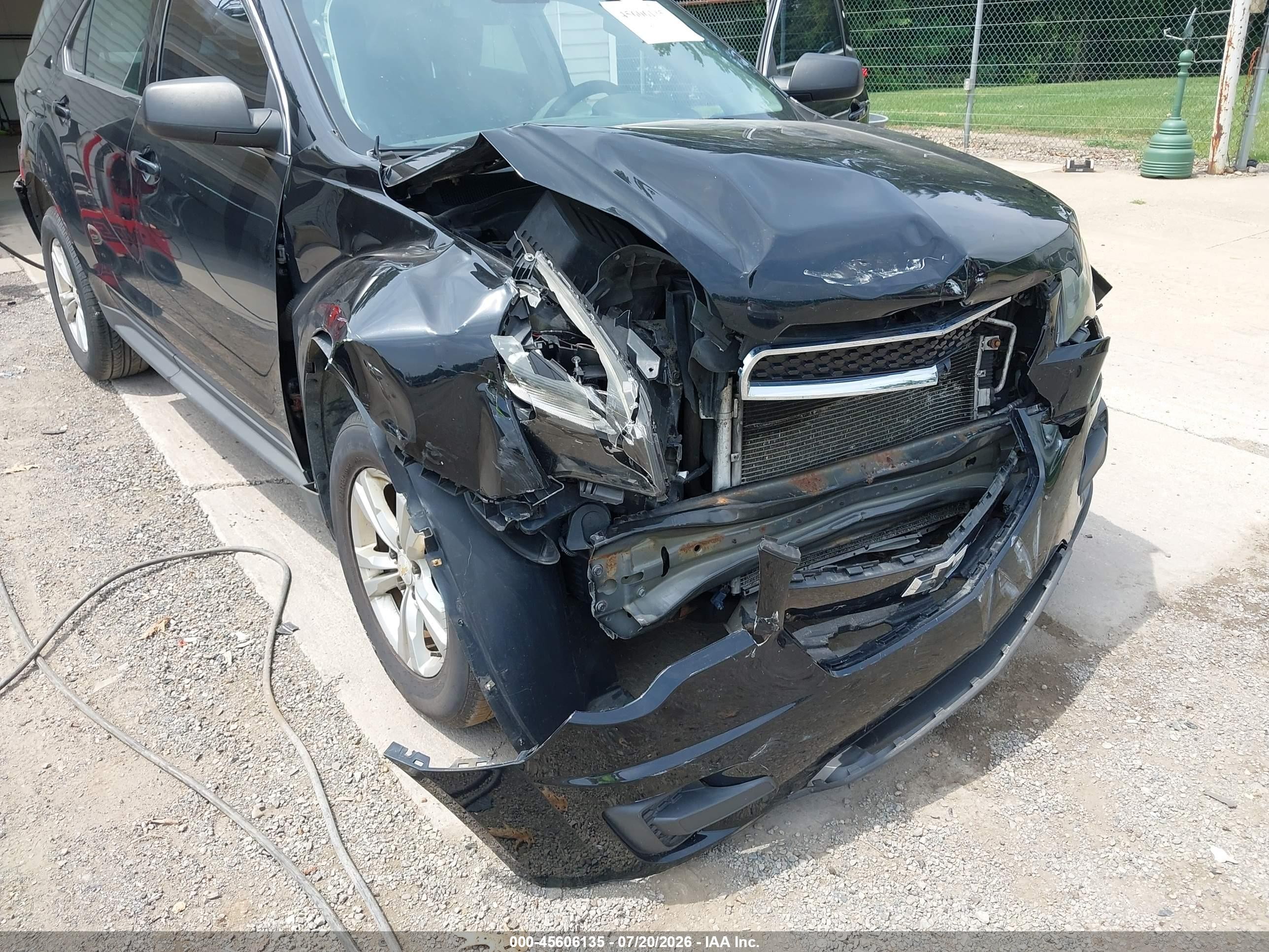 2012 Chevrolet Equinox Ls Black vin: 2GNALBEK9C6336993