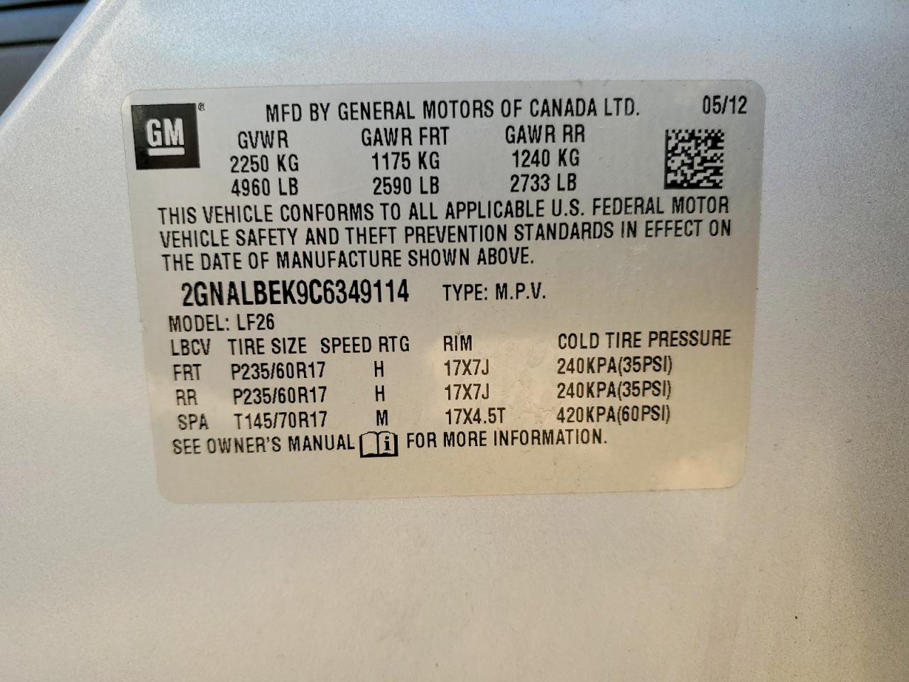 2012 Chevrolet Equinox Ls Silver vin: 2GNALBEK9C6349114