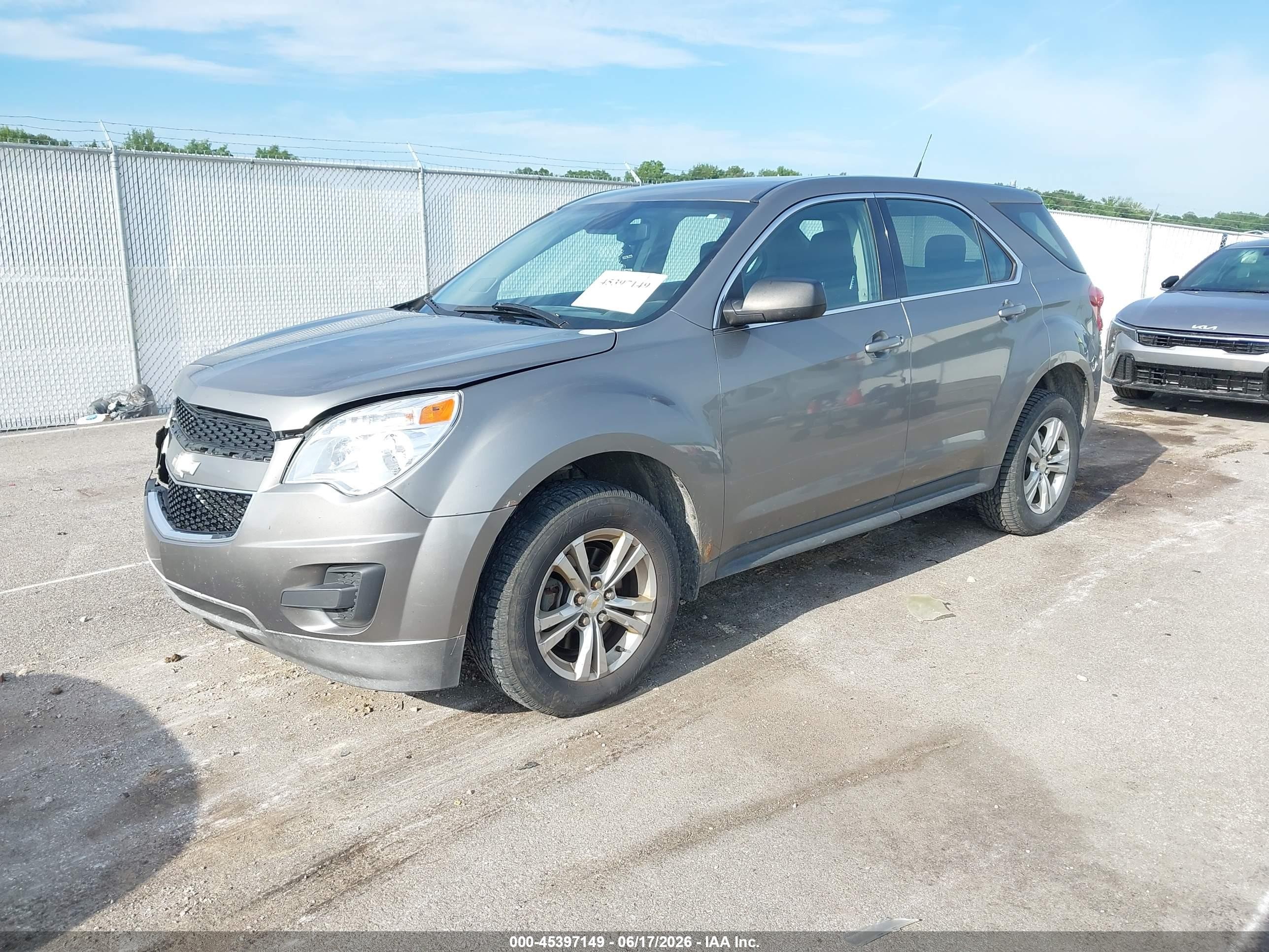 2012 Chevrolet Equinox Ls Gray vin: 2GNALBEK9C6385661