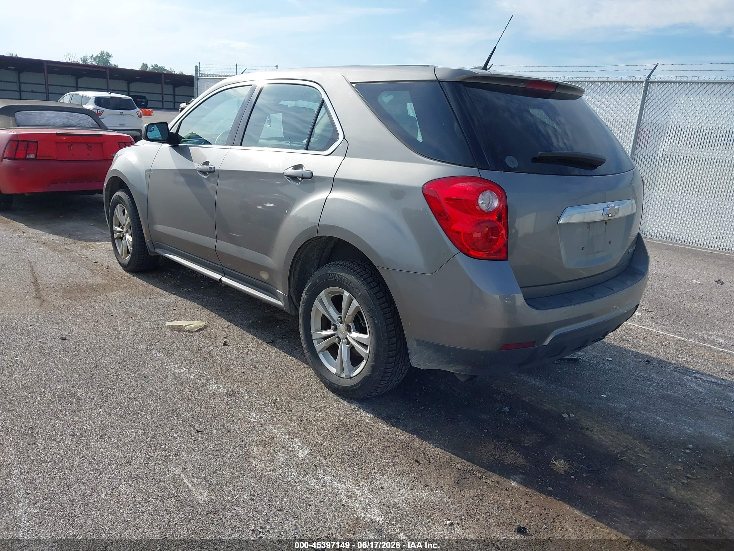 2012 Chevrolet Equinox Ls Gray vin: 2GNALBEK9C6385661