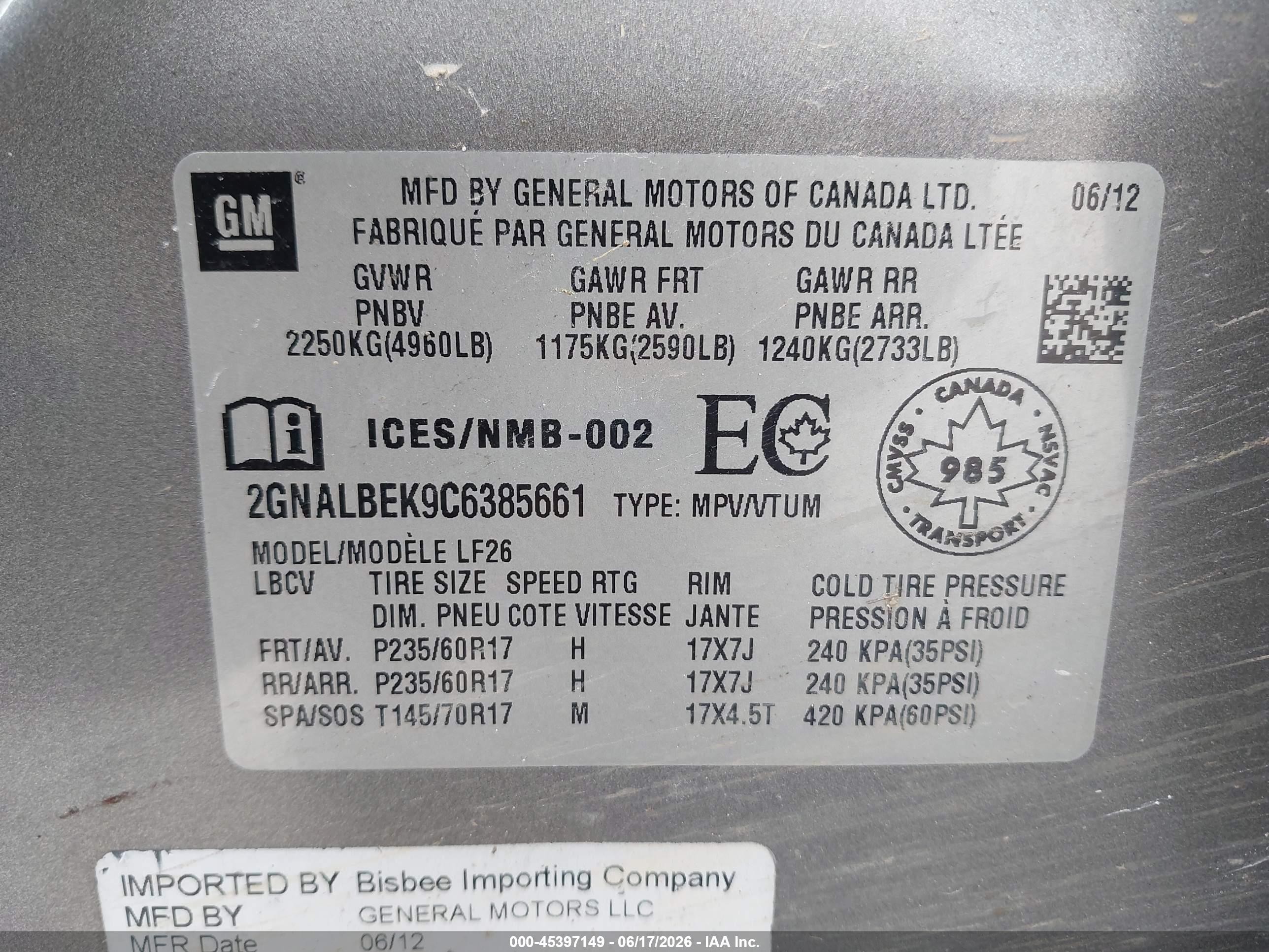 2012 Chevrolet Equinox Ls Gray vin: 2GNALBEK9C6385661