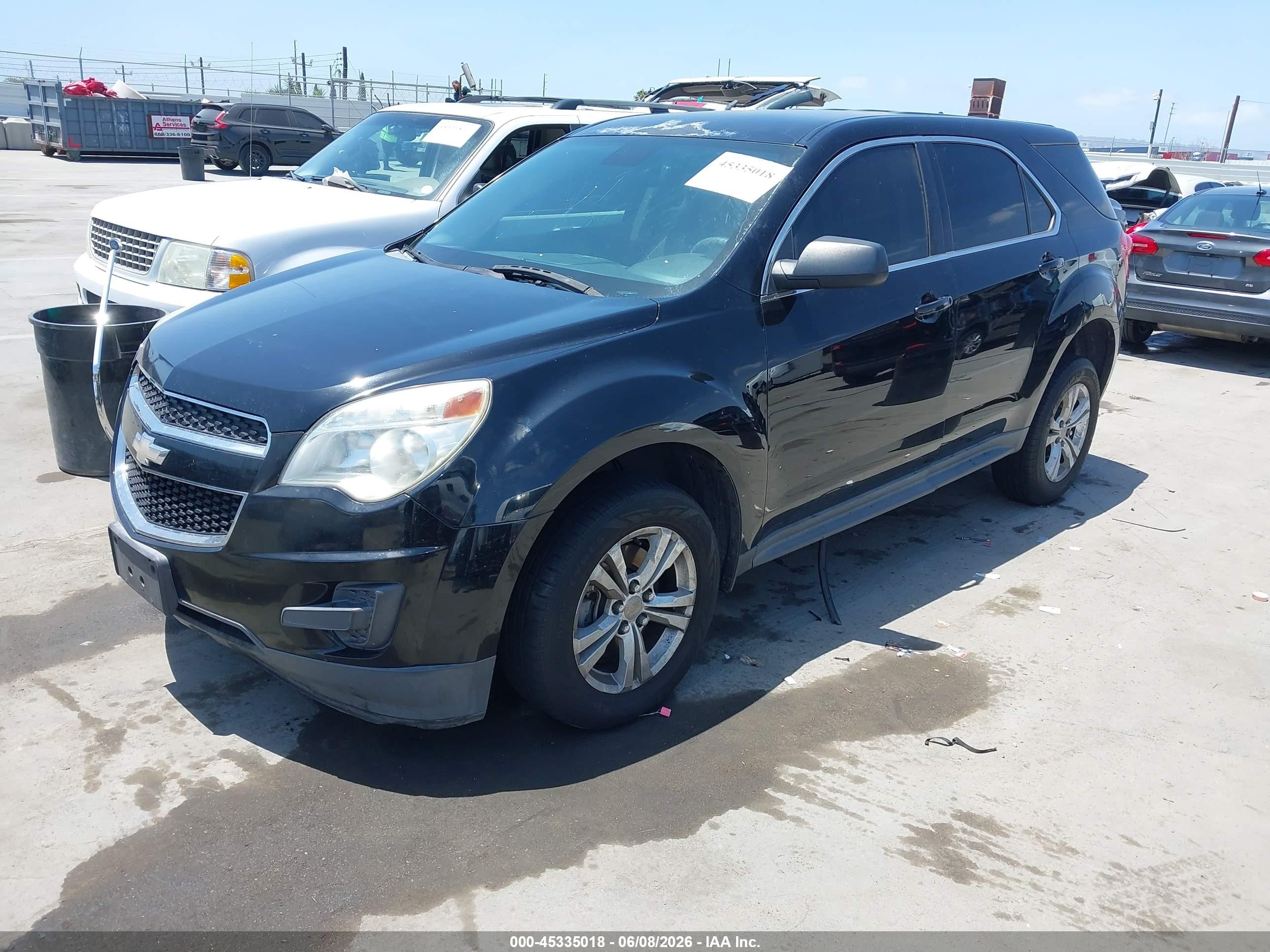 2013 Chevrolet Equinox Ls Black vin: 2GNALBEK9D6104461