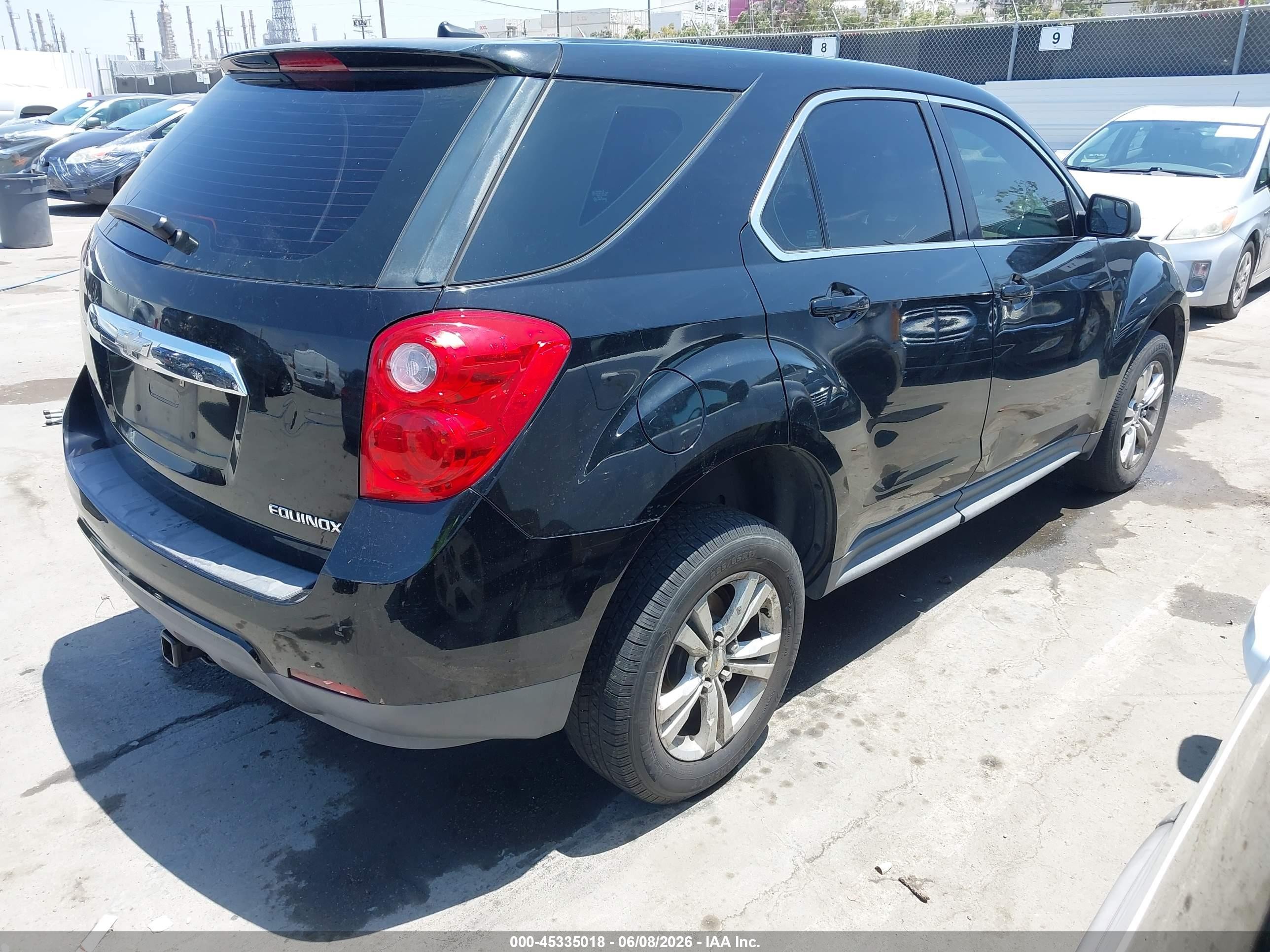2013 Chevrolet Equinox Ls Black vin: 2GNALBEK9D6104461