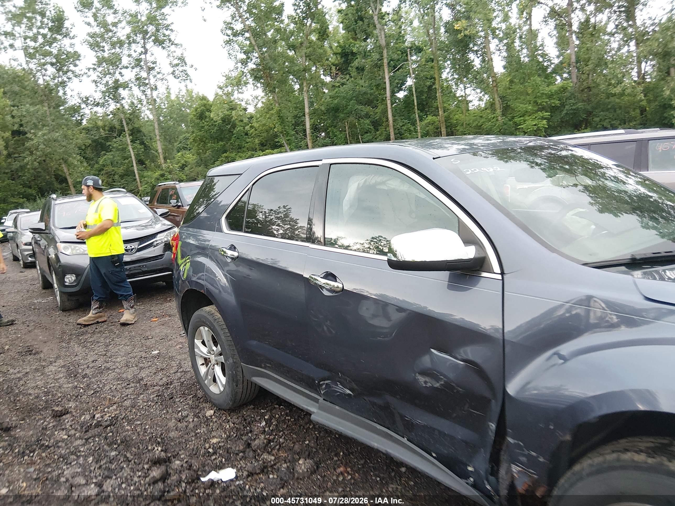 2013 Chevrolet Equinox Ls Blue vin: 2GNALBEK9D6202891