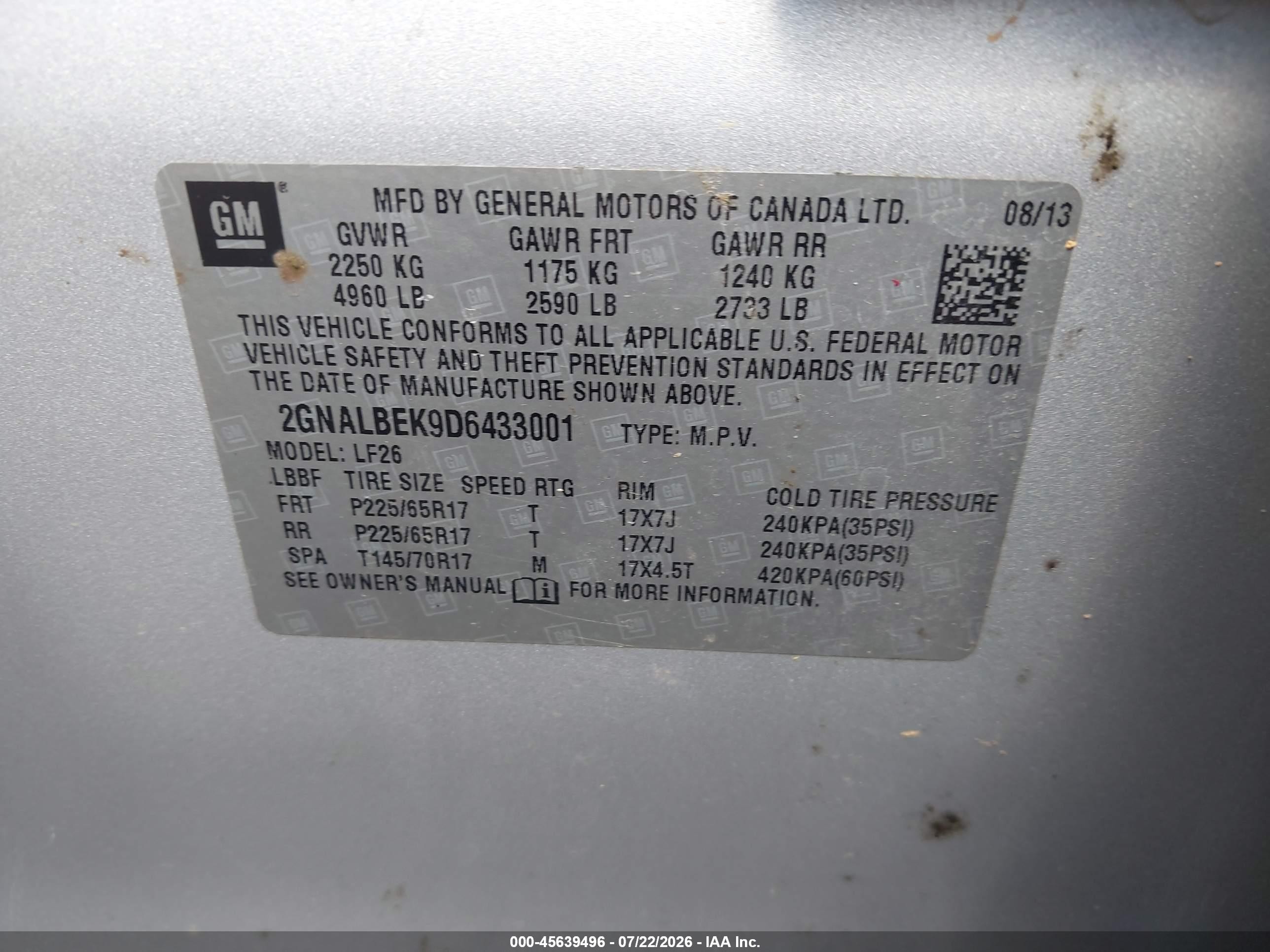2013 Chevrolet Equinox Ls Silver vin: 2GNALBEK9D6433001