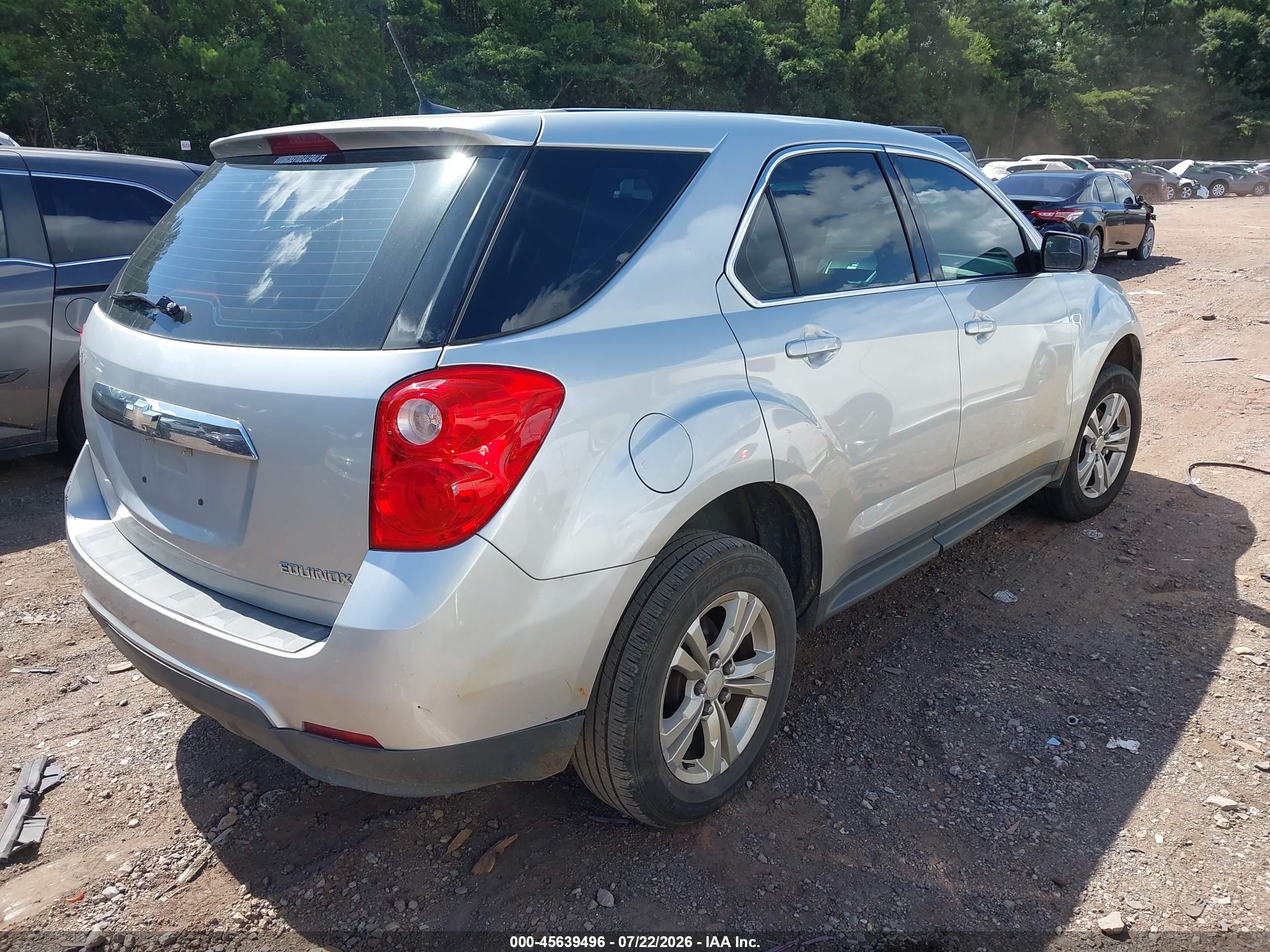 2013 Chevrolet Equinox Ls Silver vin: 2GNALBEK9D6433001