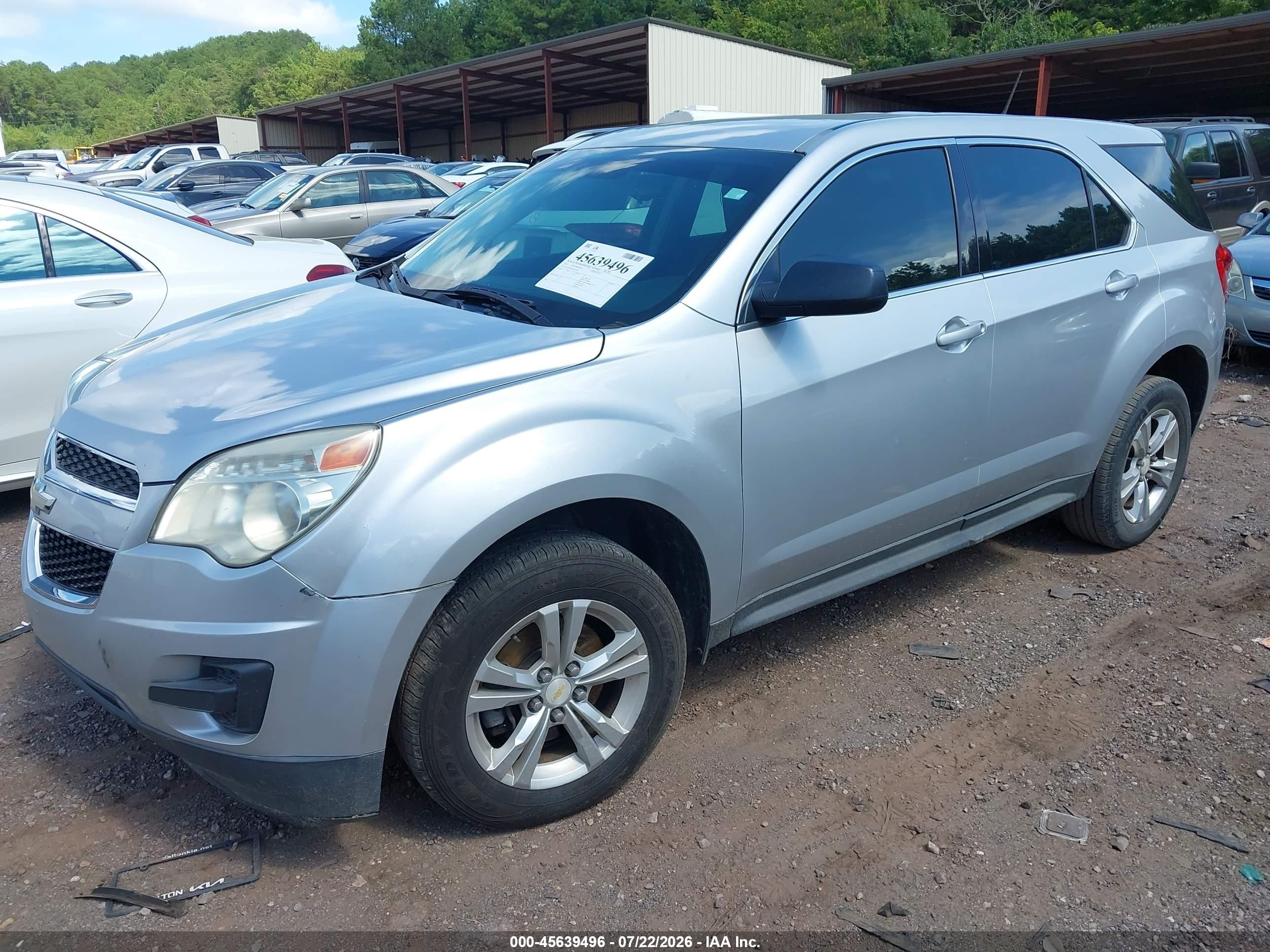2013 Chevrolet Equinox Ls Silver vin: 2GNALBEK9D6433001