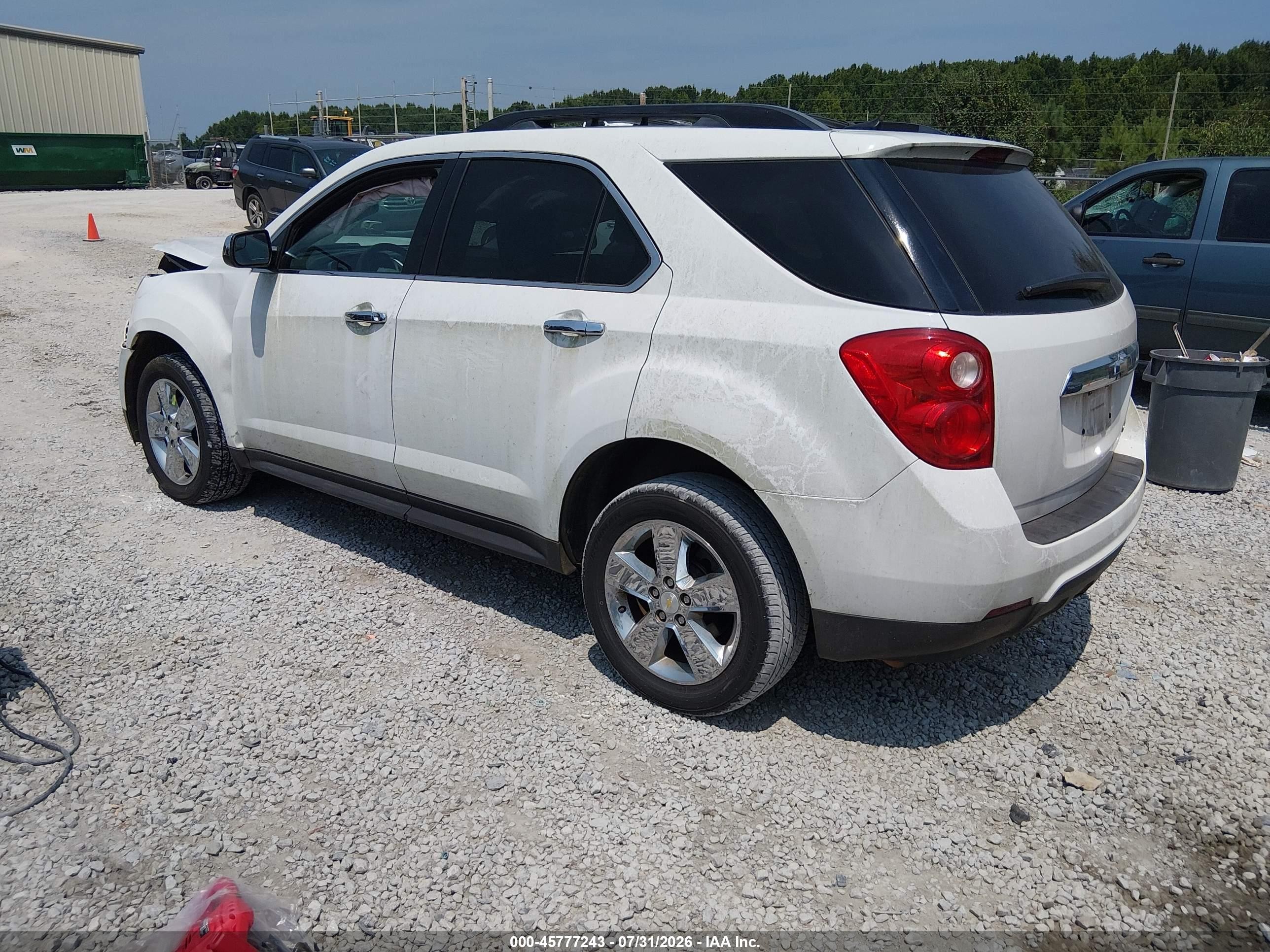 2014 Chevrolet Equinox Lt White vin: 2GNALBEK9E6355739