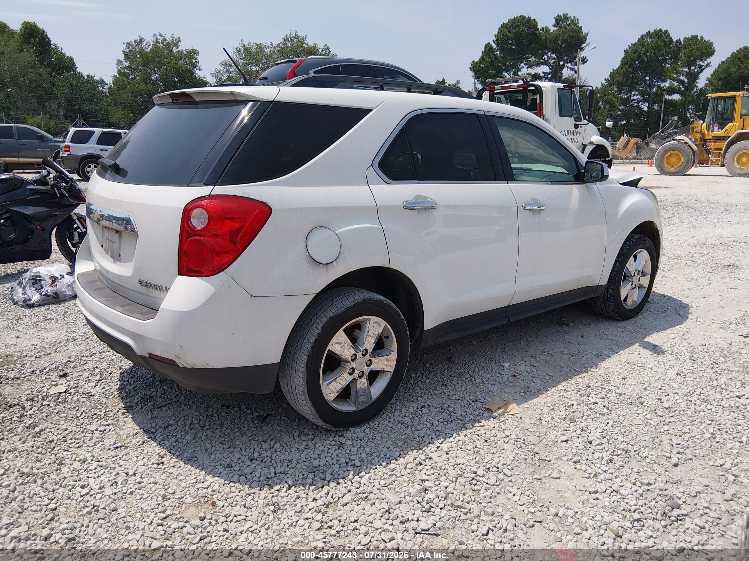 2014 Chevrolet Equinox Lt White vin: 2GNALBEK9E6355739