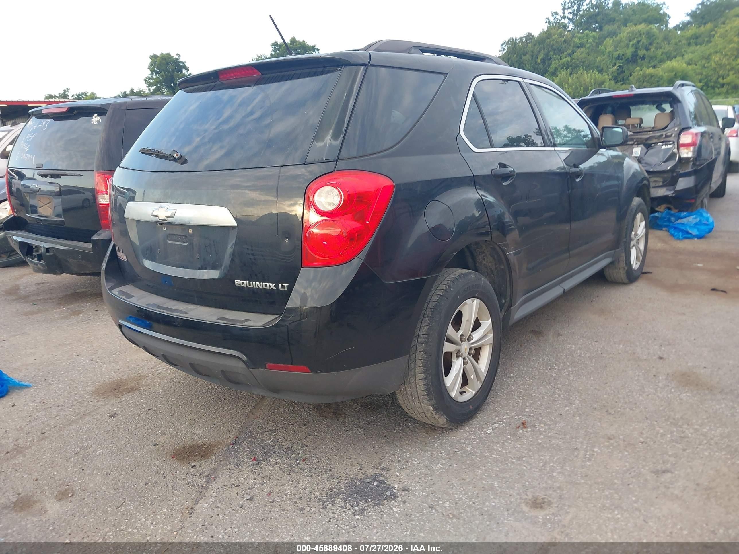 2015 Chevrolet Equinox Lt Black vin: 2GNALBEK9F6355533