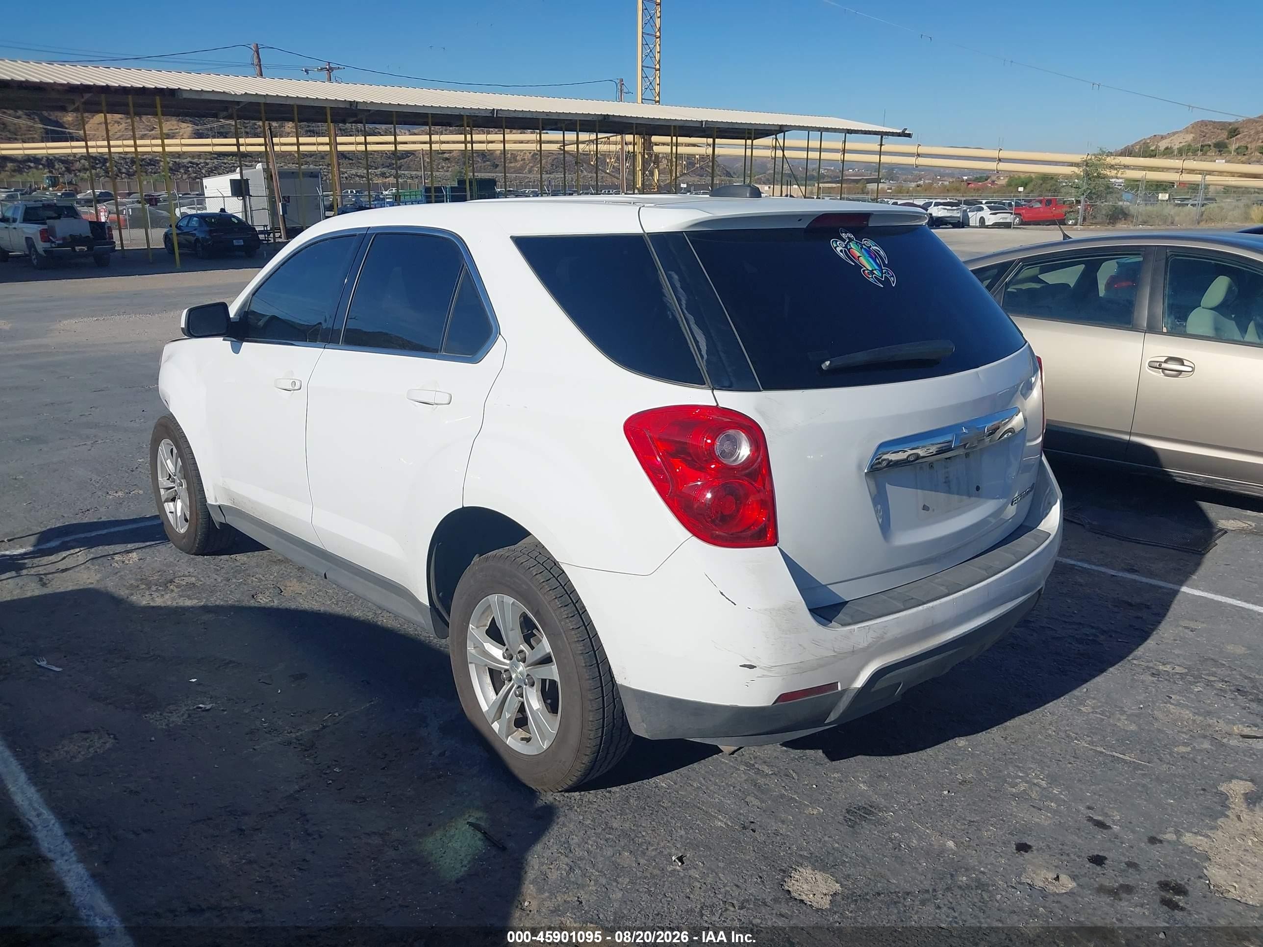 2015 Chevrolet Equinox Lt White vin: 2GNALBEK9F6364751