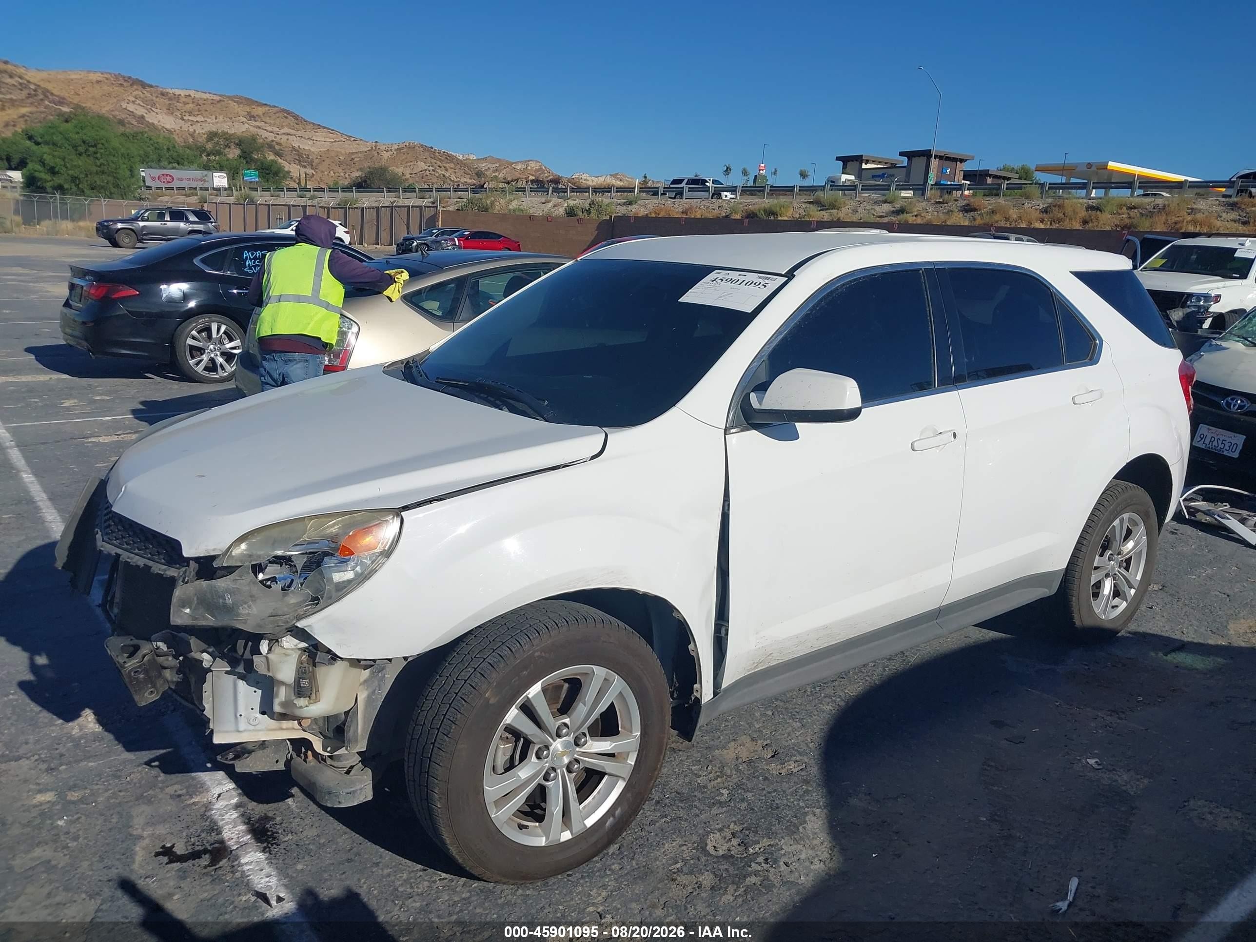 2015 Chevrolet Equinox Lt White vin: 2GNALBEK9F6364751