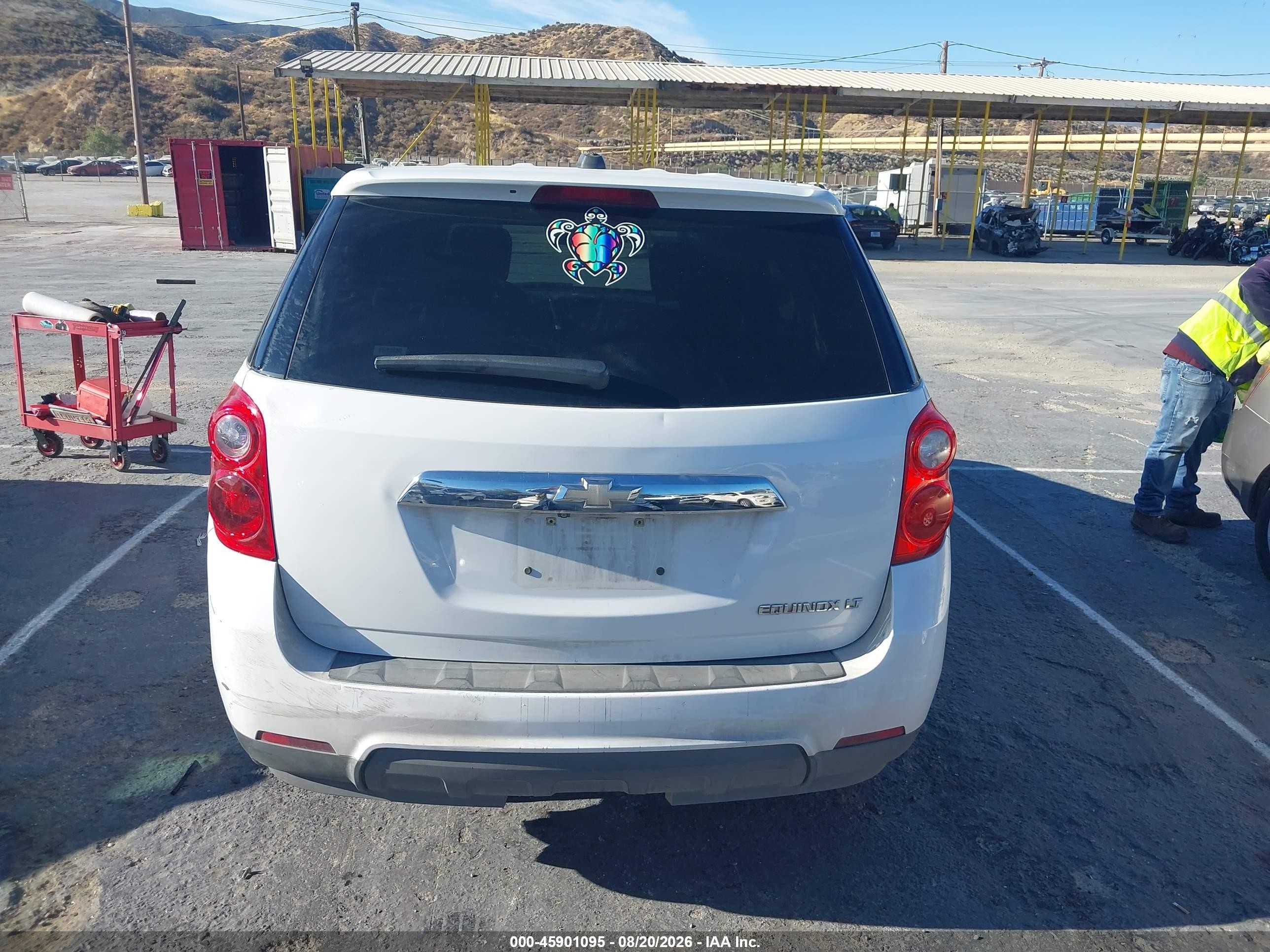 2015 Chevrolet Equinox Lt White vin: 2GNALBEK9F6364751