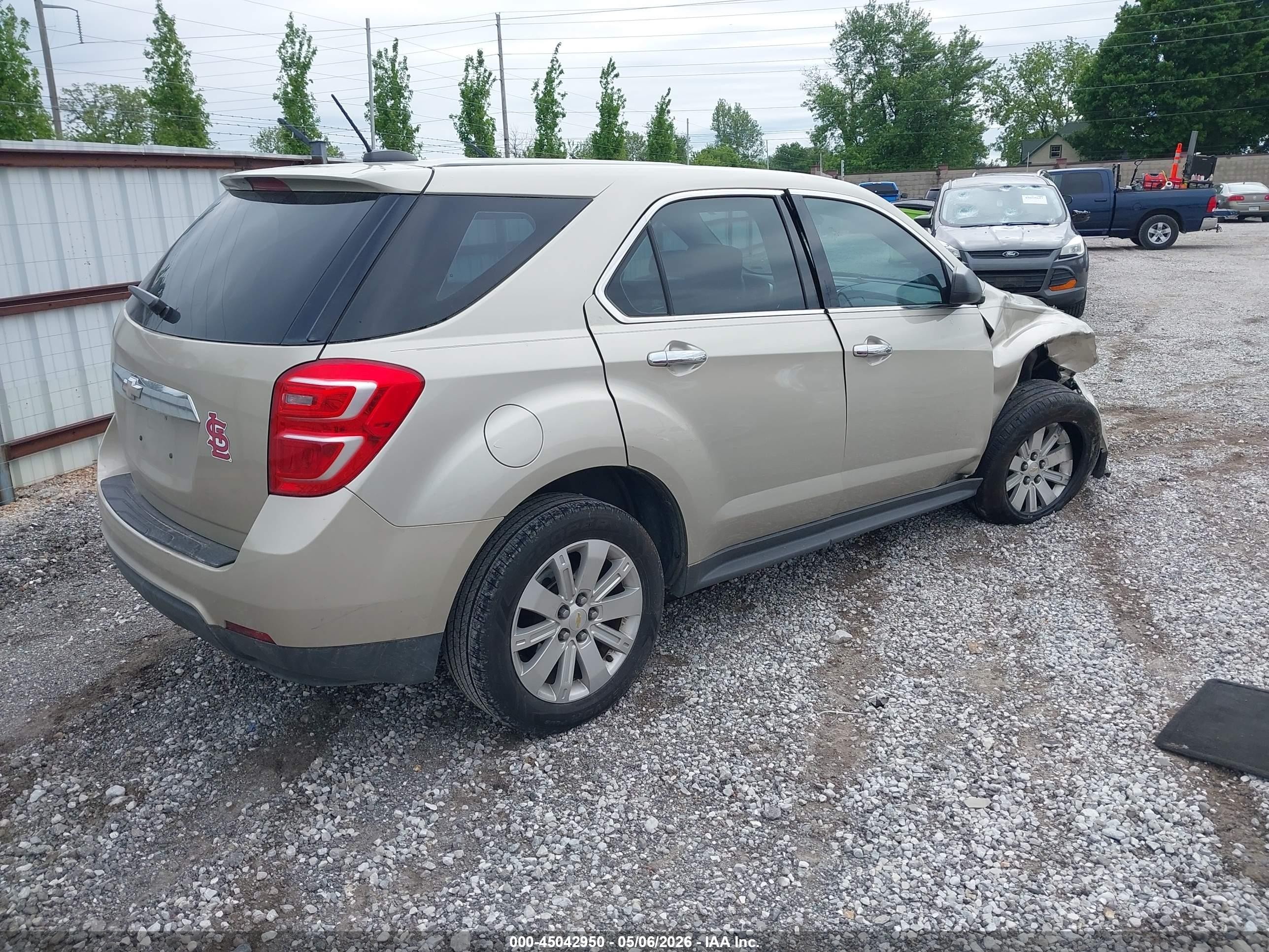 2016 Chevrolet Equinox Ls Золотой vin: 2GNALBEK9G1129796