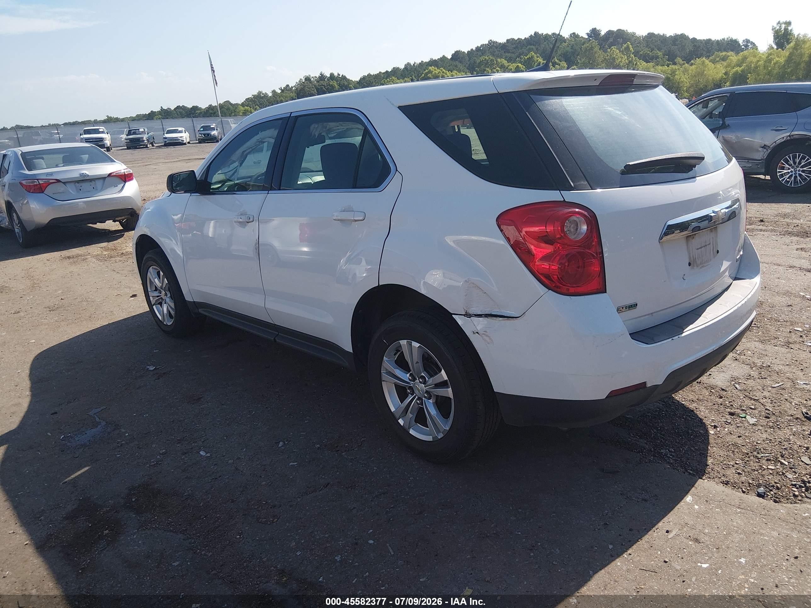 2012 Chevrolet Equinox Ls Белый vin: 2GNALBEKXC1208355