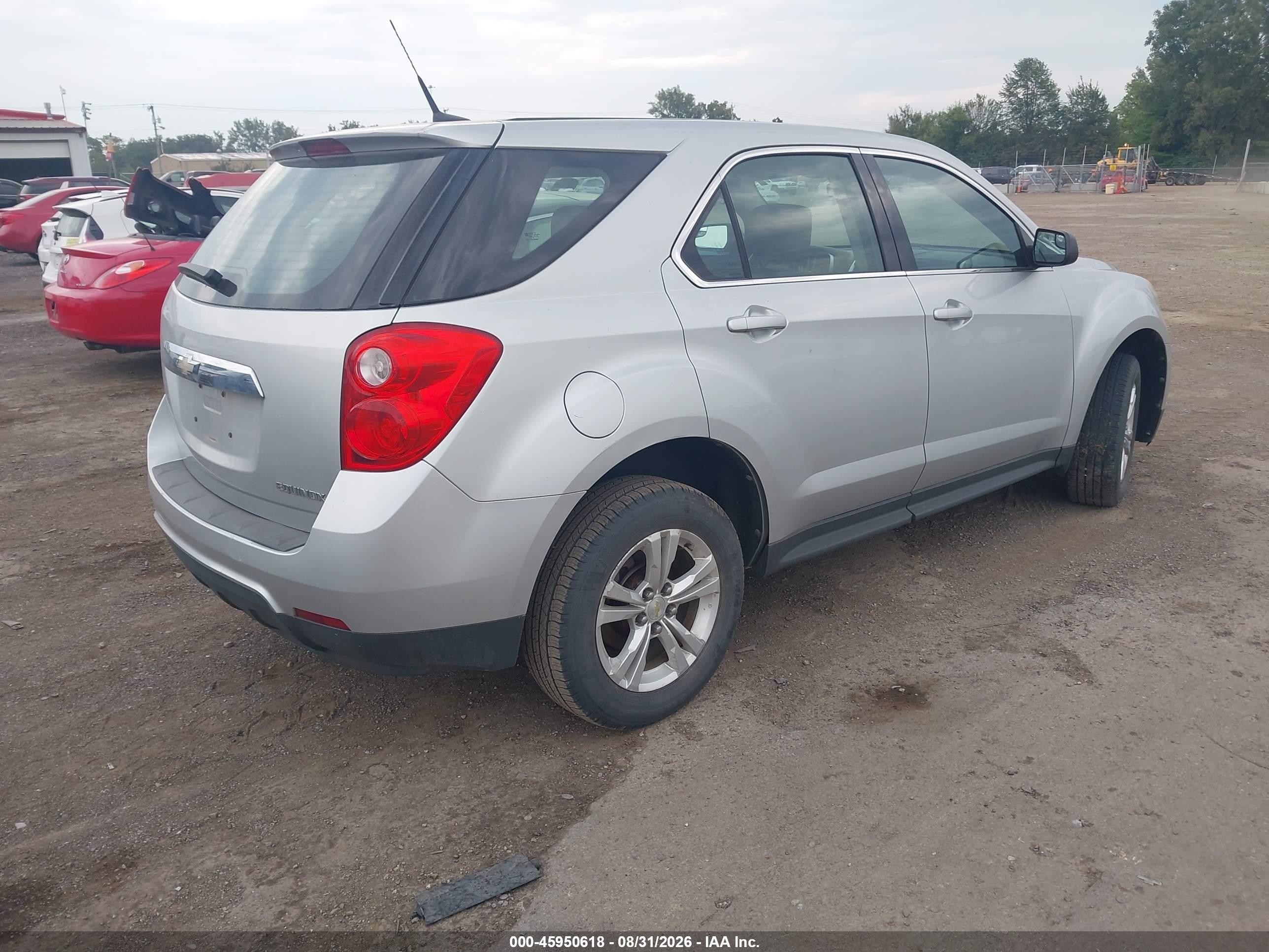 2012 Chevrolet Equinox Ls Silver vin: 2GNALBEKXC1224958