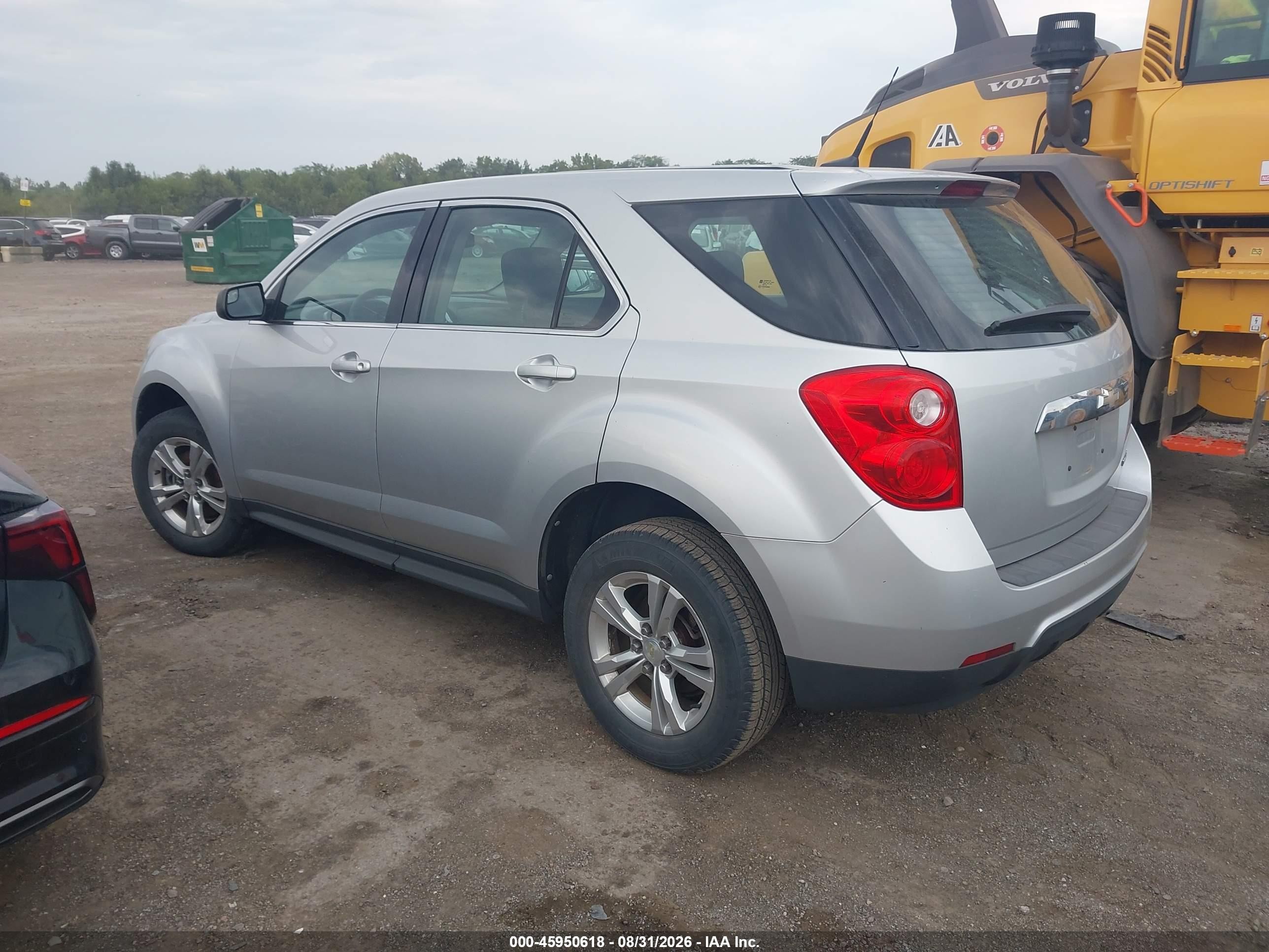 2012 Chevrolet Equinox Ls Silver vin: 2GNALBEKXC1224958