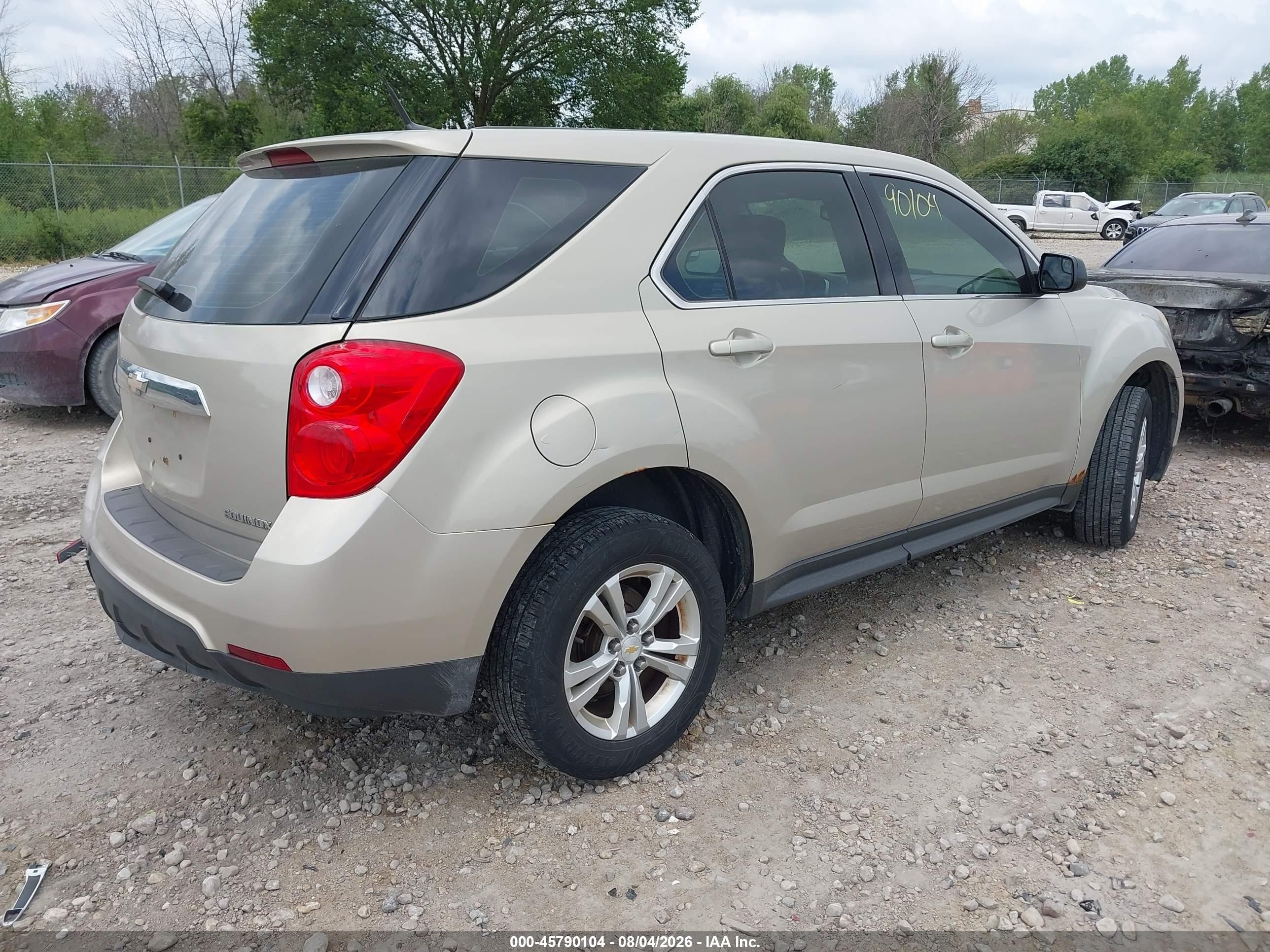 2012 Chevrolet Equinox Ls Gold vin: 2GNALBEKXC6375933