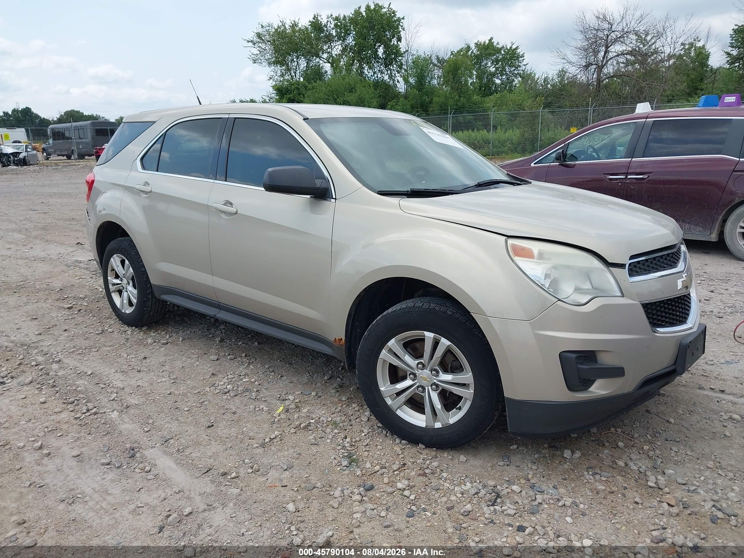 2012 Chevrolet Equinox Ls Gold vin: 2GNALBEKXC6375933