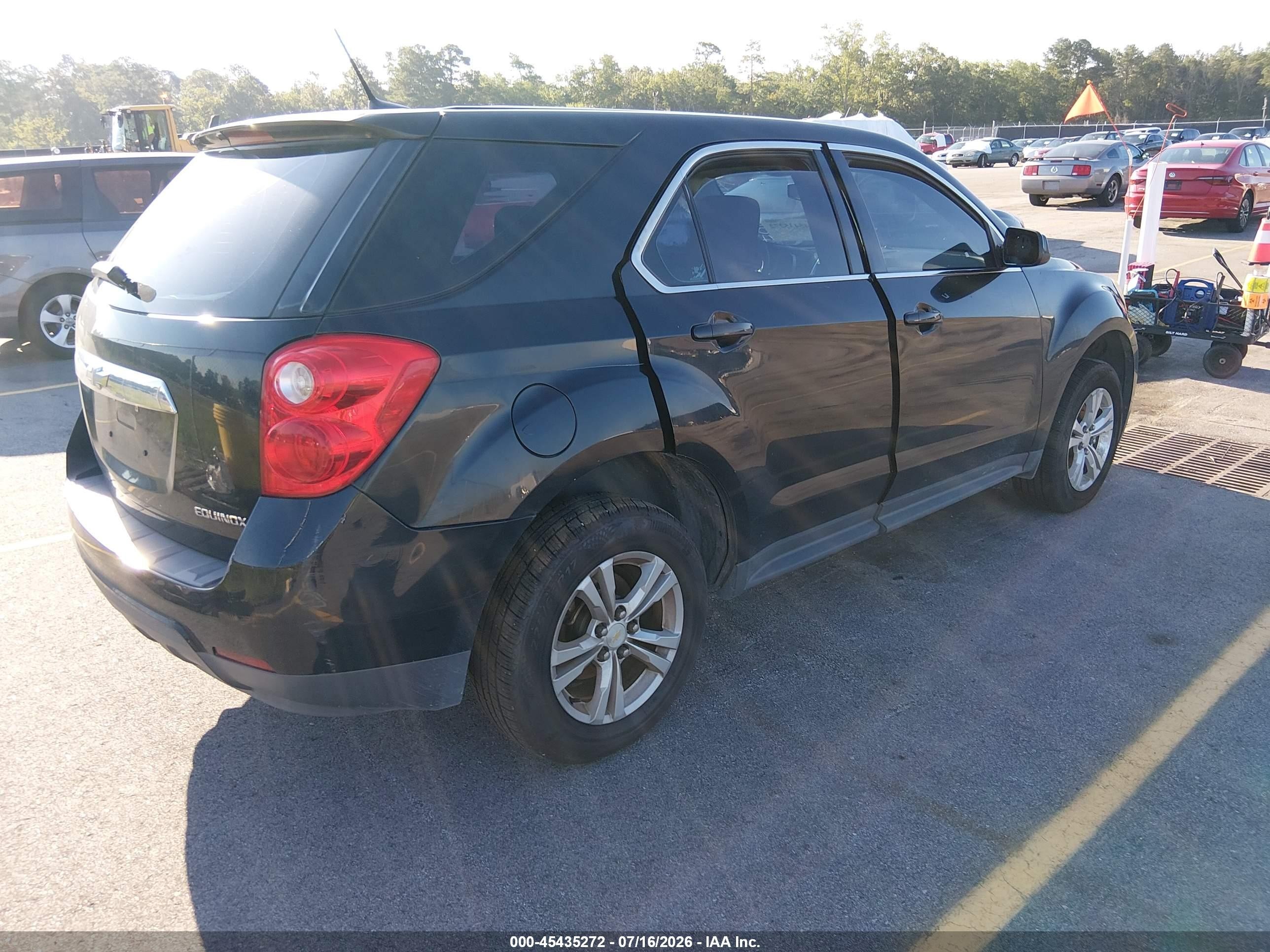2013 Chevrolet Equinox Ls Black vin: 2GNALBEKXD1108354