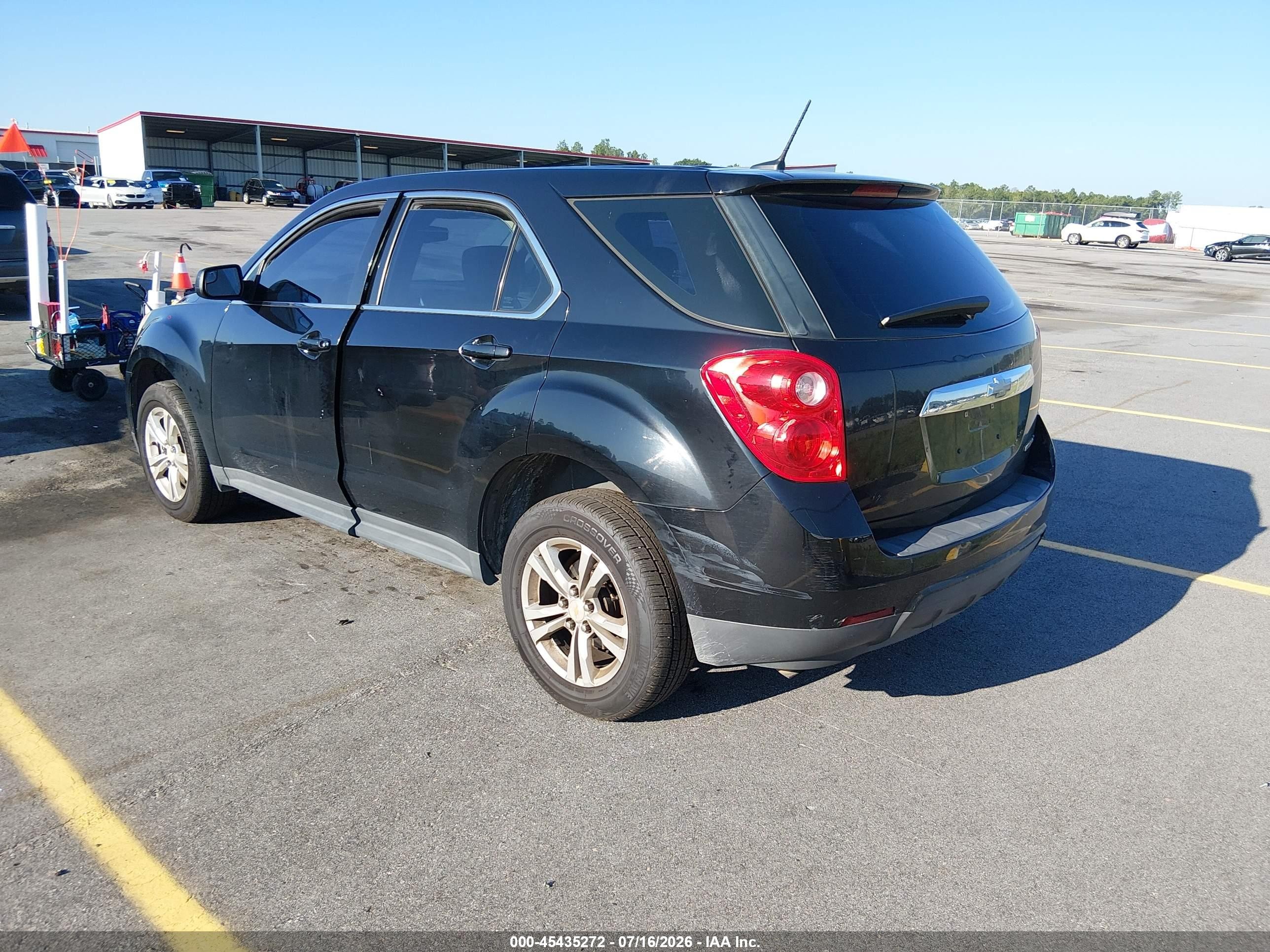 2013 Chevrolet Equinox Ls Black vin: 2GNALBEKXD1108354