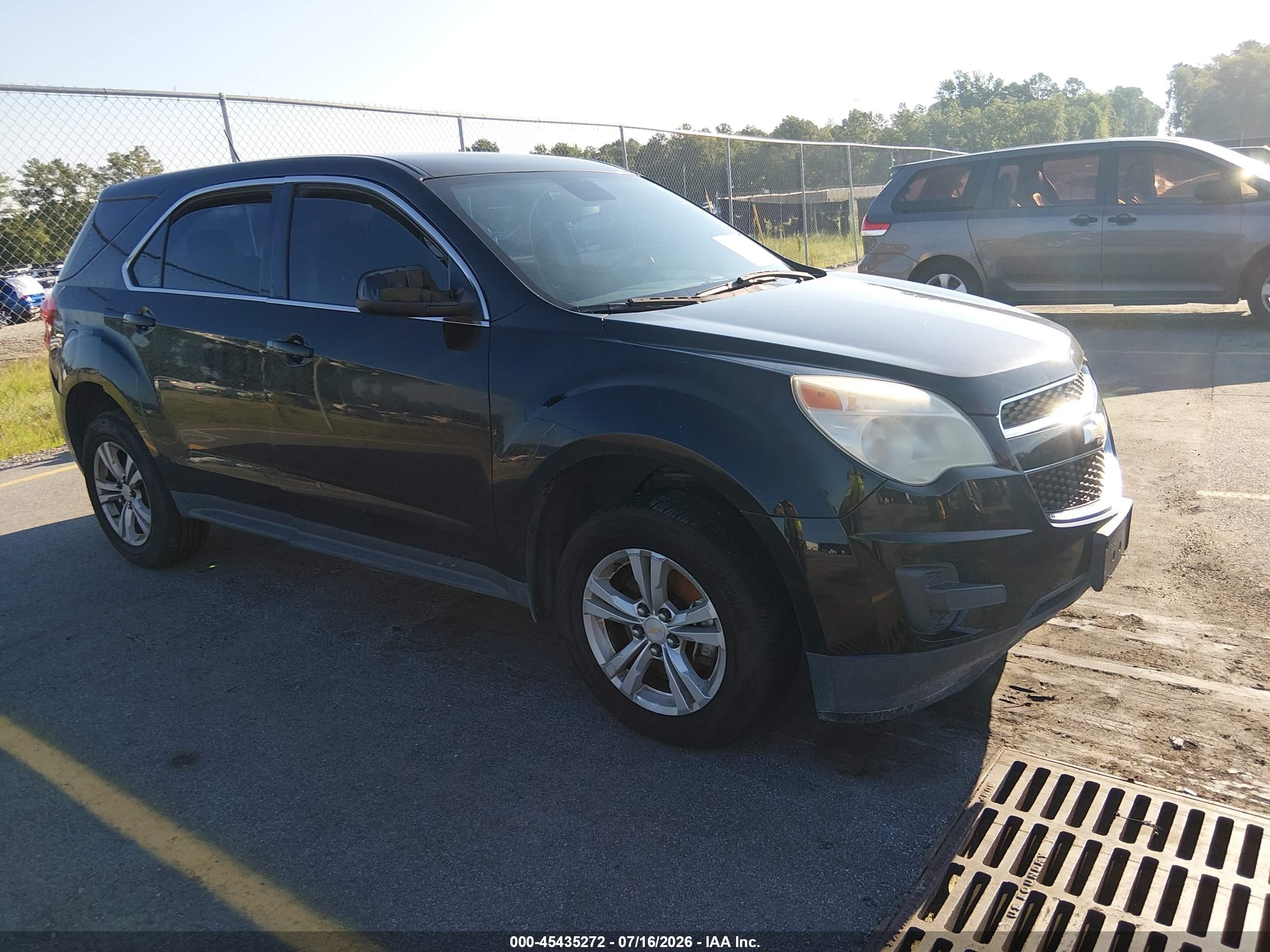 2013 Chevrolet Equinox Ls Black vin: 2GNALBEKXD1108354