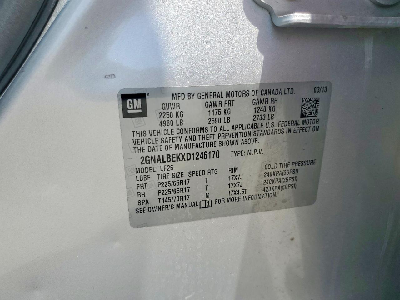 2013 Chevrolet Equinox Ls Silver vin: 2GNALBEKXD1246170