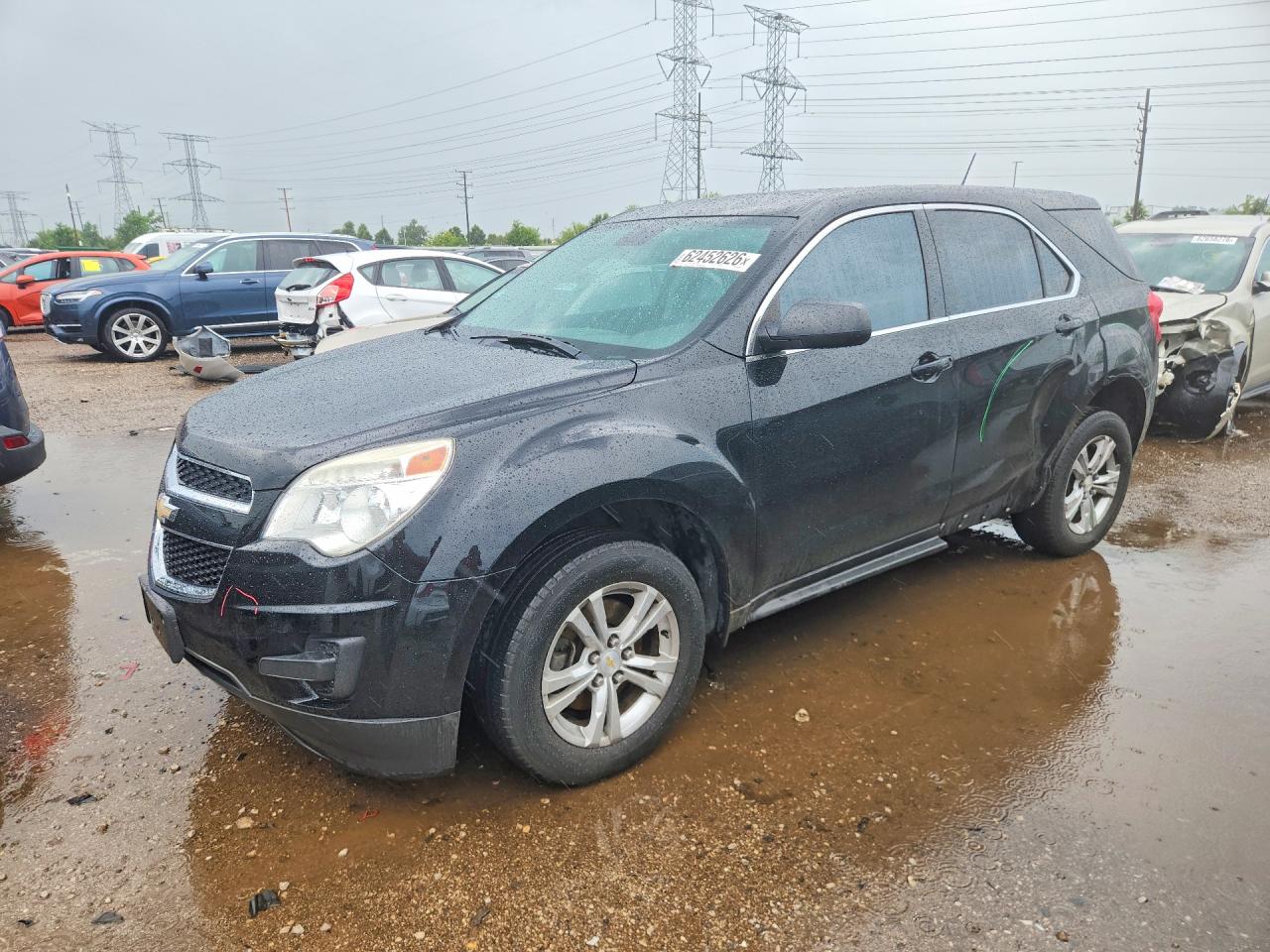 2013 Chevrolet Equinox Ls Black vin: 2GNALBEKXD1269609