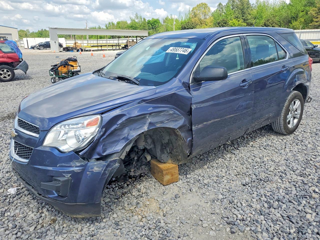 2013 Chevrolet Equinox Ls Blue vin: 2GNALBEKXD6177256