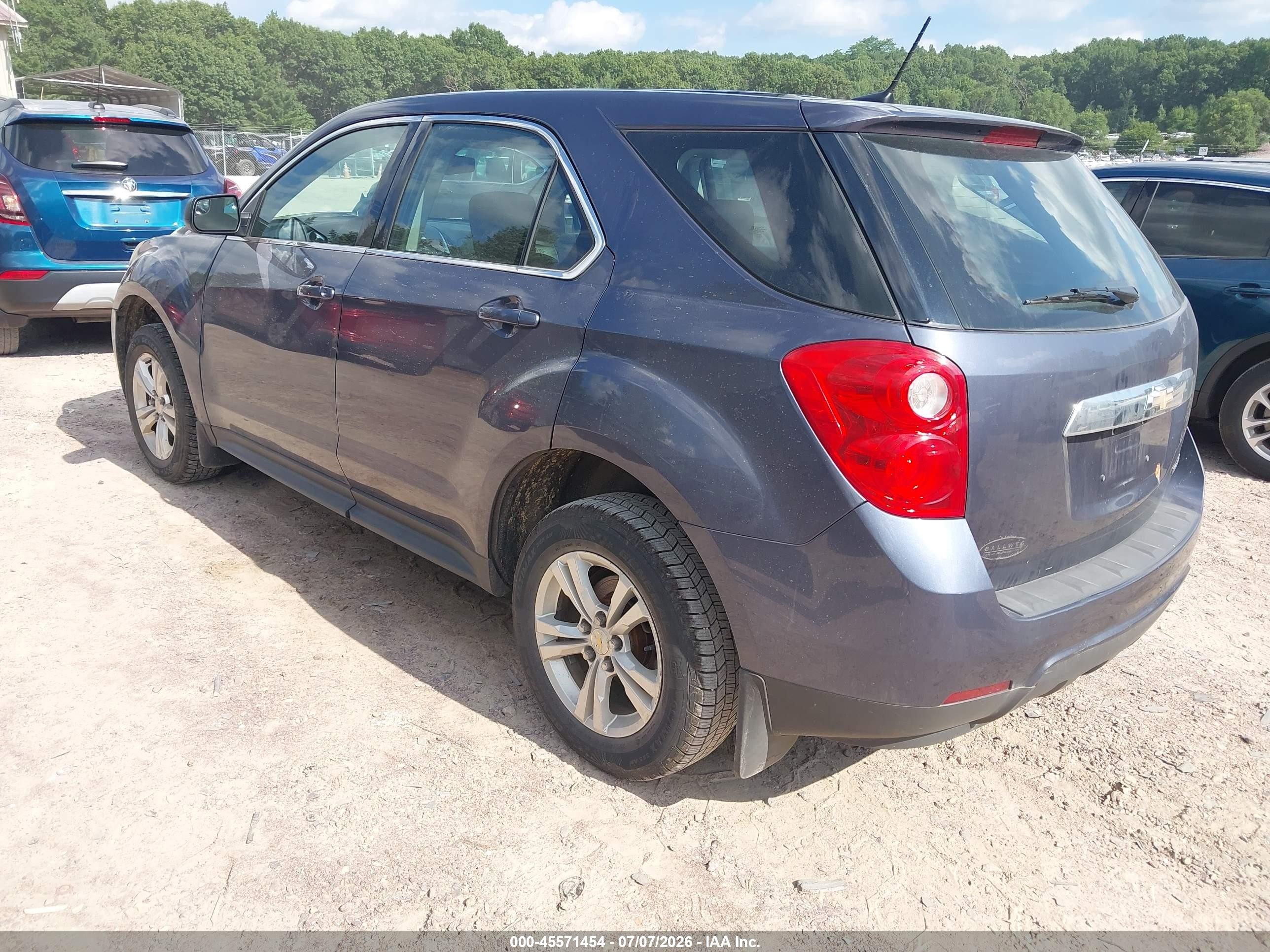 2013 Chevrolet Equinox Ls Blue vin: 2GNALBEKXD6303891
