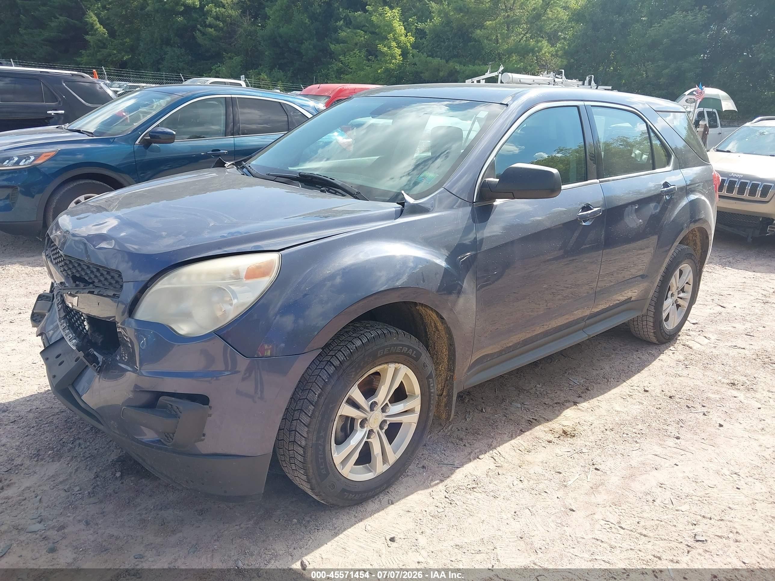 2013 Chevrolet Equinox Ls Blue vin: 2GNALBEKXD6303891